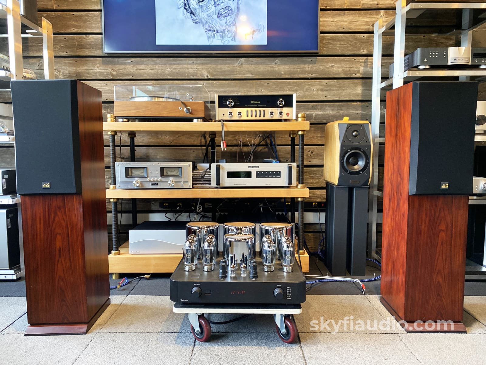 ATC SCM 20T Speakers in Red Mahogany