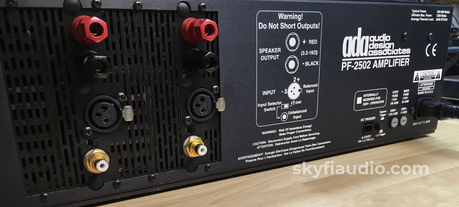 Audio Design Associates Flagship Pf-2502 Amplifier