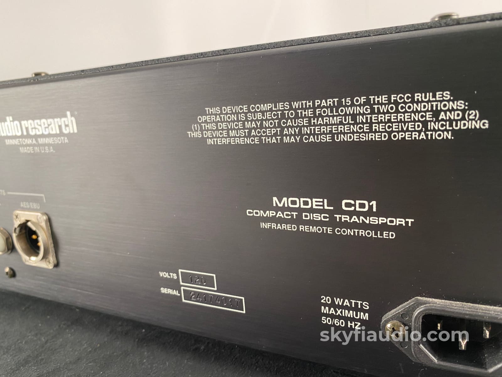 Audio Research Cd1 Vintage Compact Disc Player Full Kit Cd + Digital