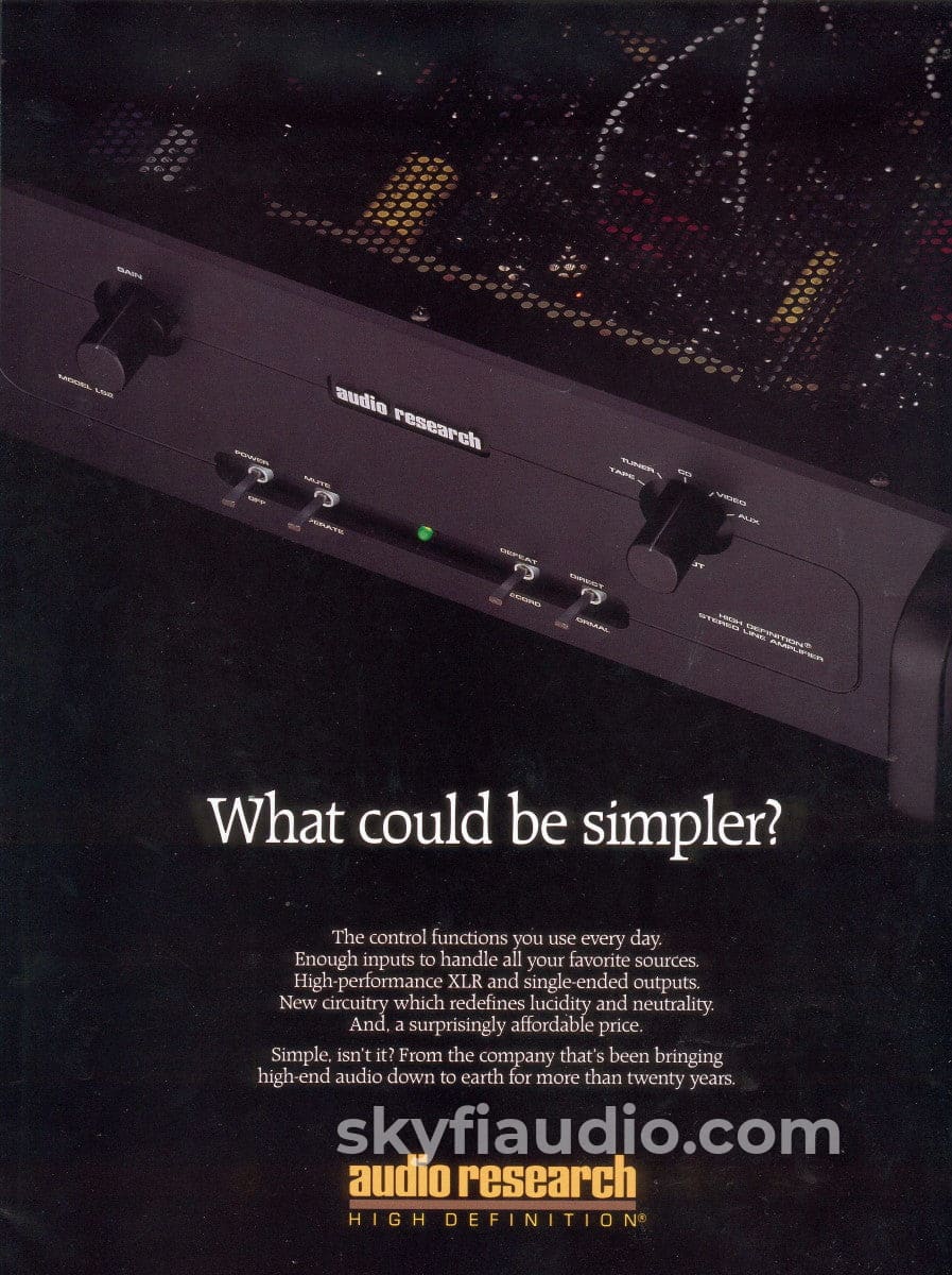 Audio Research Ls2B Mkii - Tube / Solid State Hybrid Line Stage Preamplifier