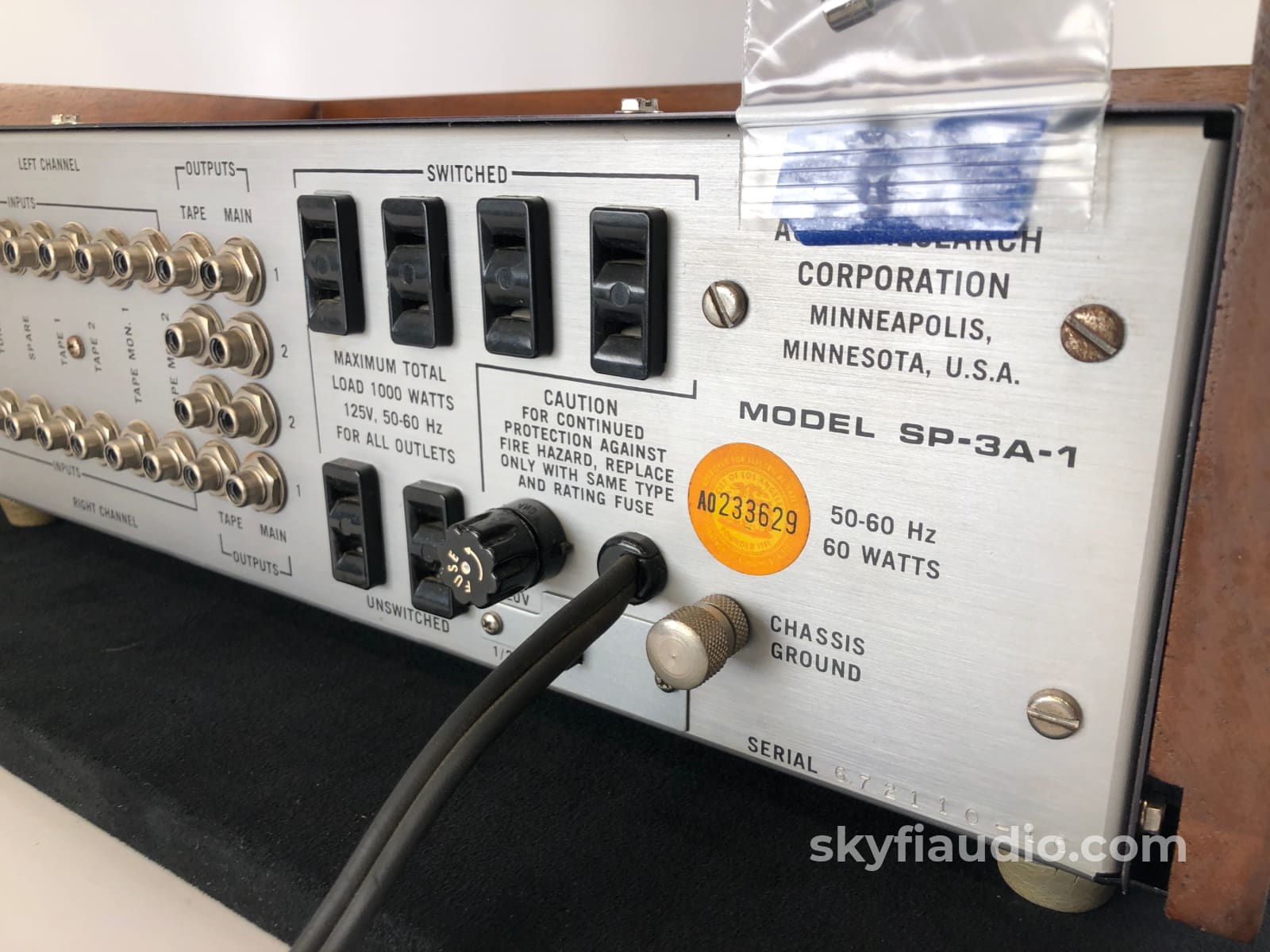 Audio Research Sp-3A-1 Vintage Tube Preamplifier - Collector Grade Restoration Reviewed By The