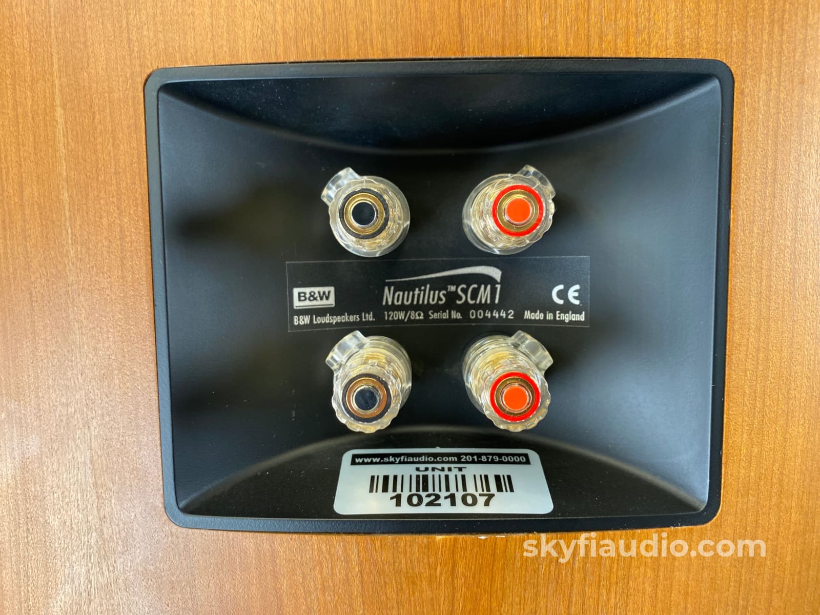 B&W (Bowers & Wilkins) Nautilus Scm1 Home Theater Speakers In Cherry