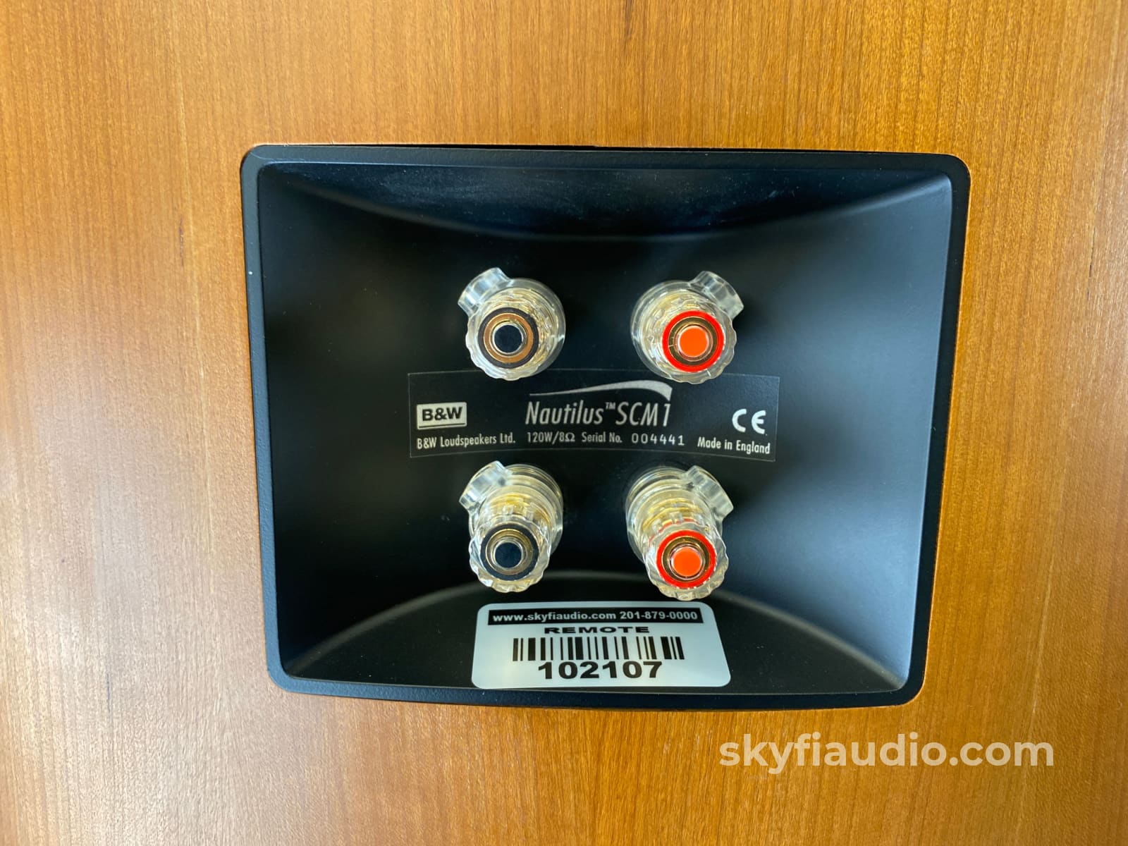 B&W (Bowers & Wilkins) Nautilus Scm1 Home Theater Speakers In Cherry