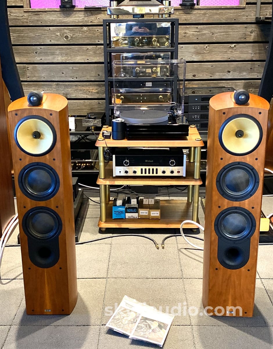 B&W Nautilus 804 Speakers in Gorgeous Cherry Finish - Complete Set