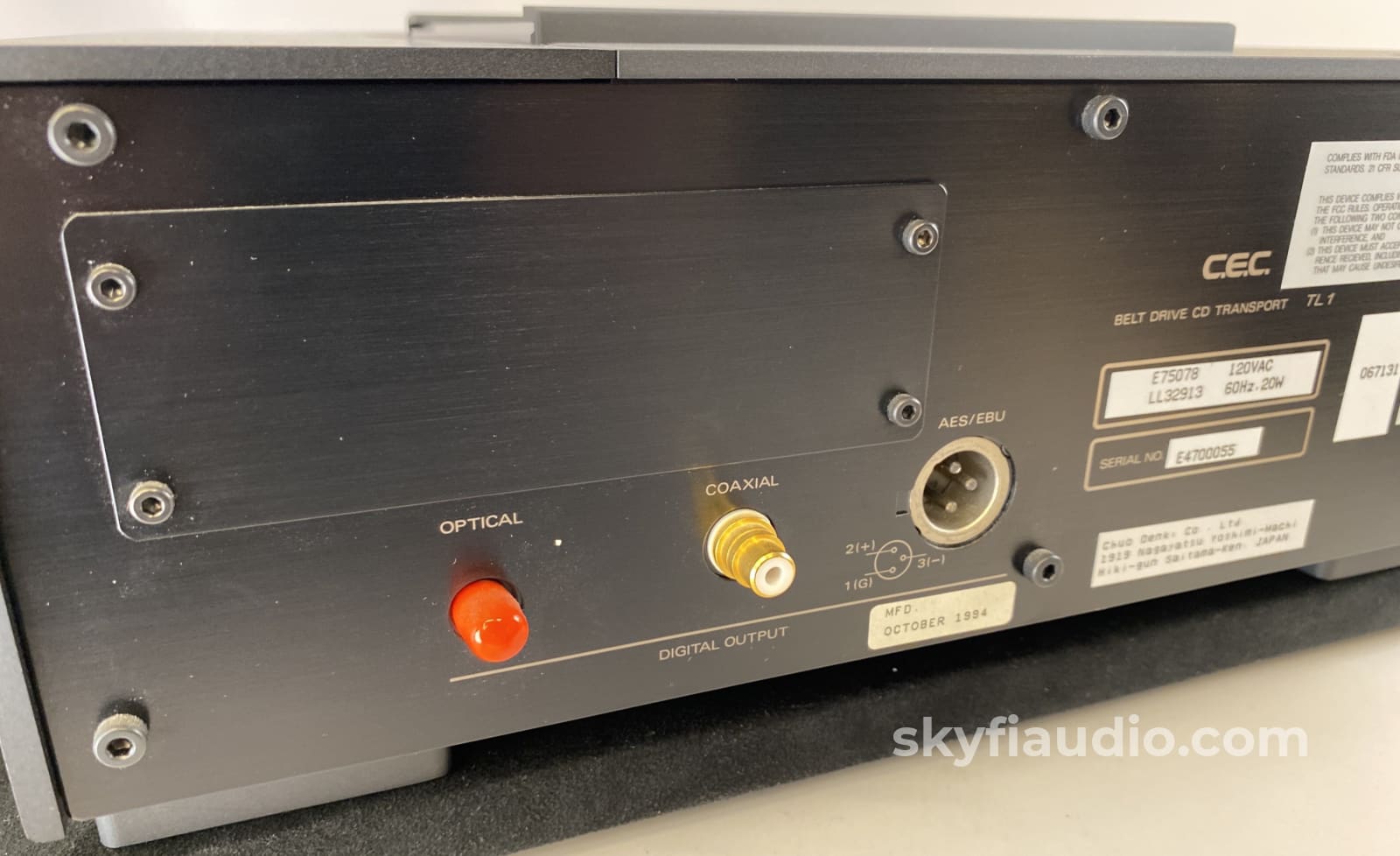 Cec Tl1 Belt Drive Cd Transport! Top Loading And Serviced + Digital