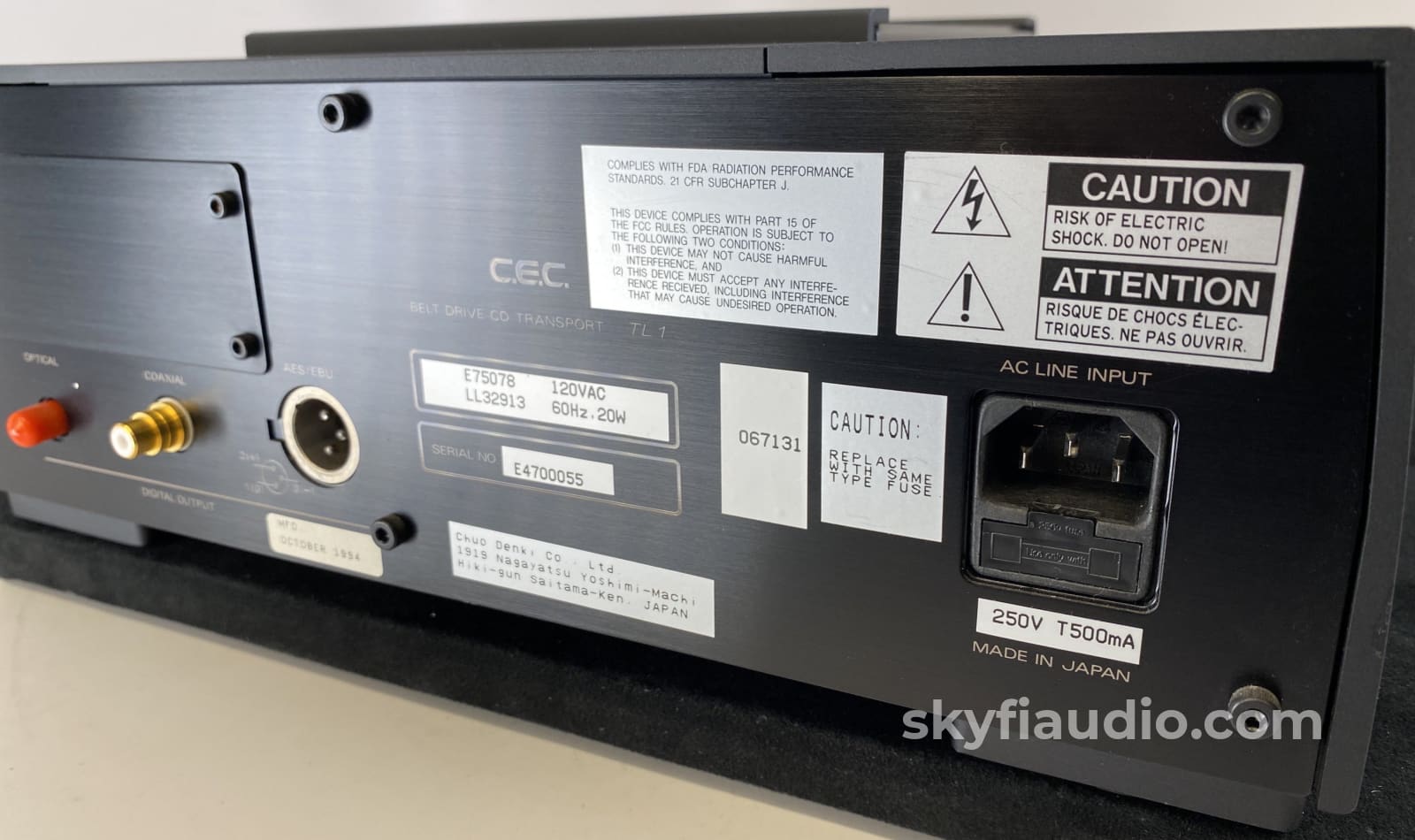 Cec Tl1 Belt Drive Cd Transport! Top Loading And Serviced + Digital