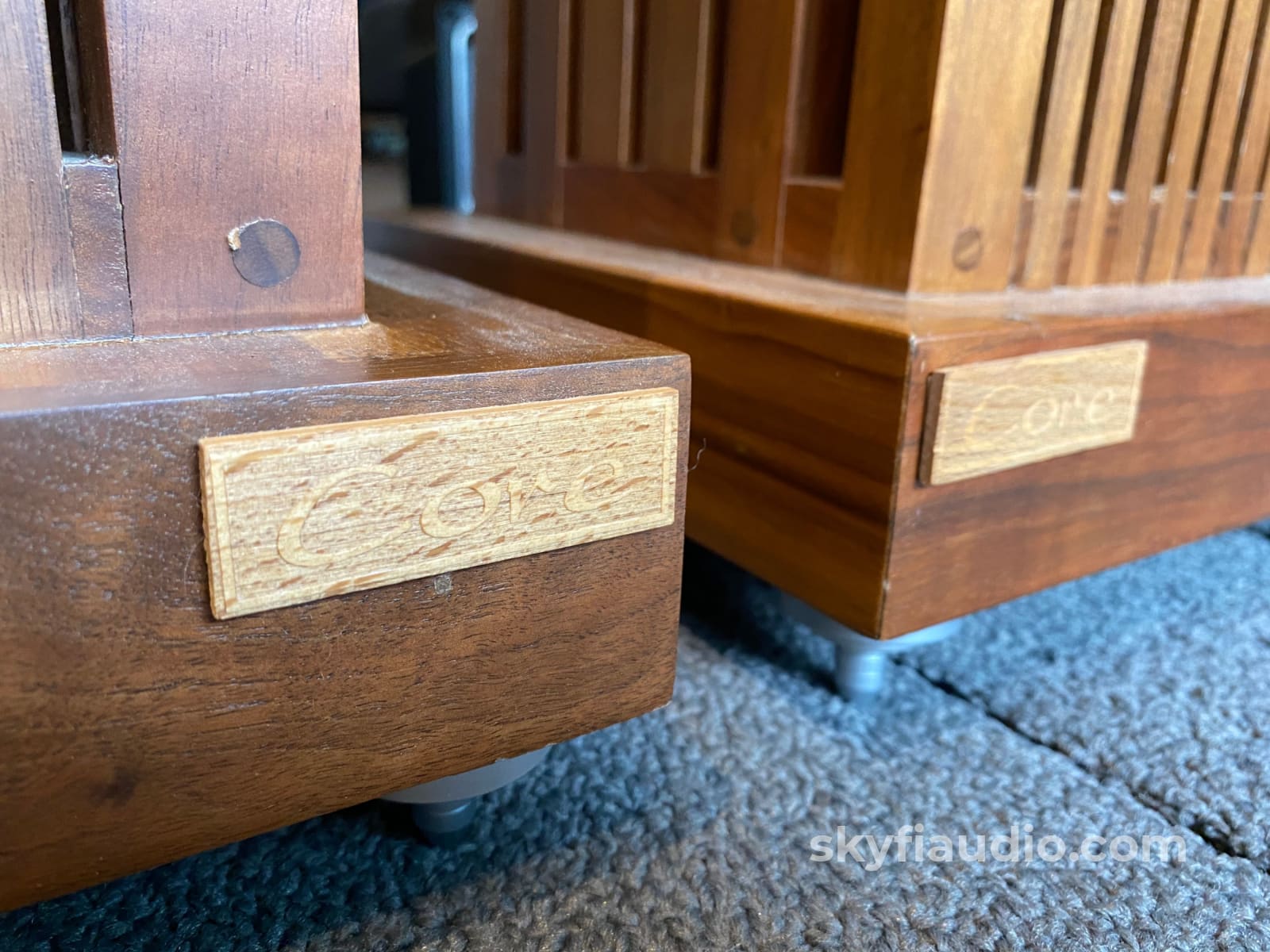 Core Audio Hardwood Speaker Stands Very Rare Accessory