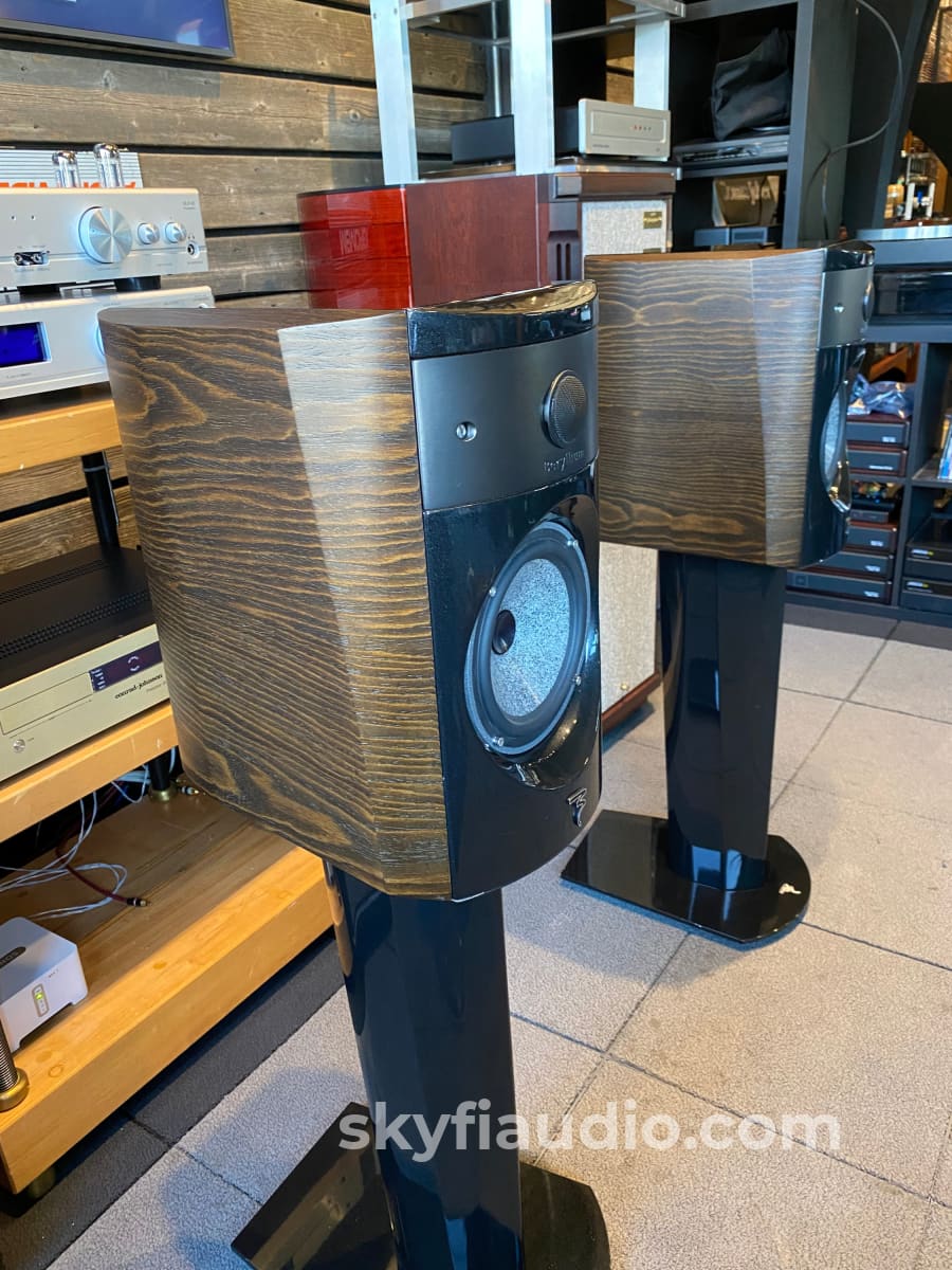 Focal Electra 1008 Be - Dark Walnut W/Focal Stands Beryllium Tweeters Speakers