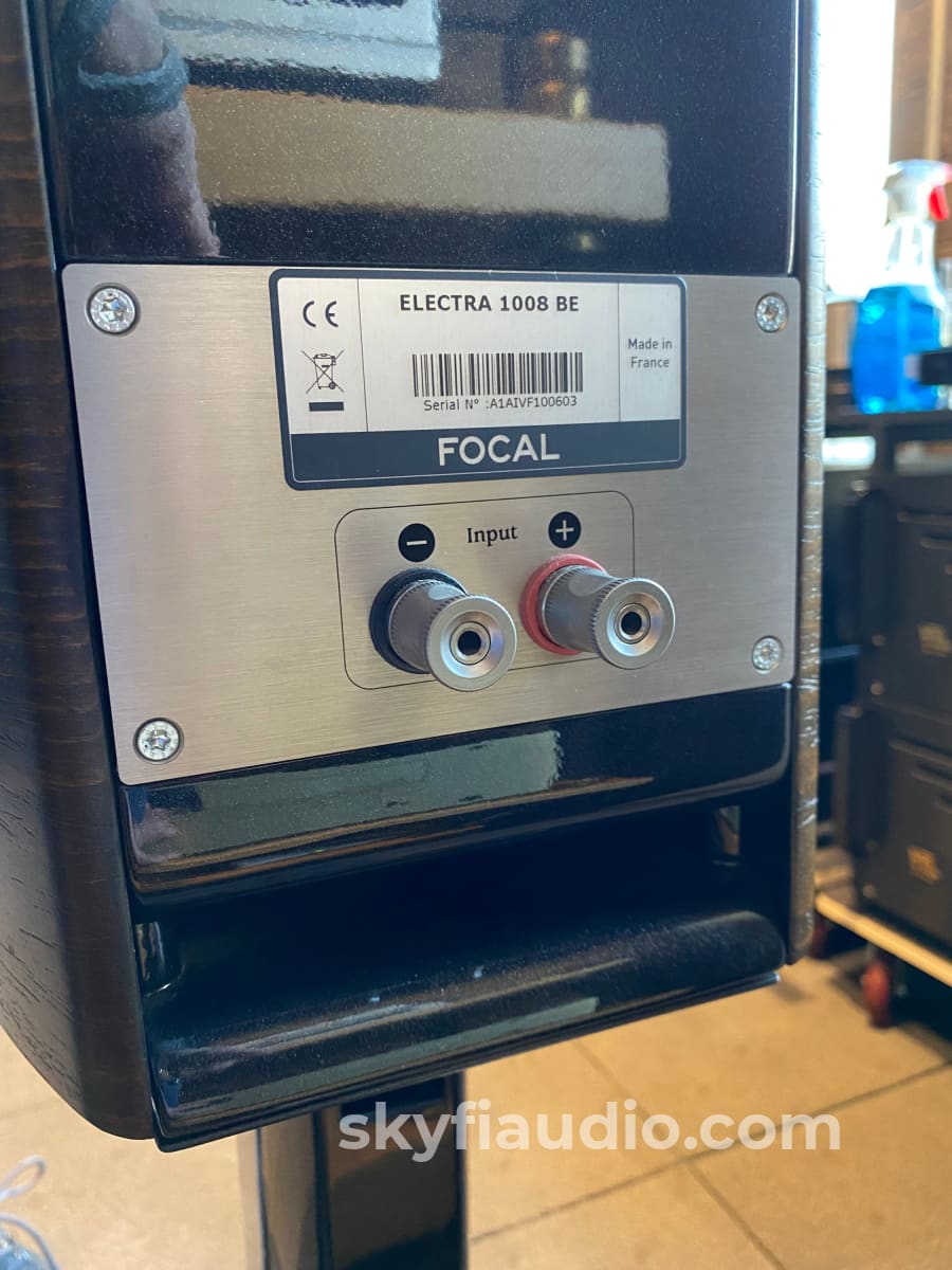 Focal Electra 1008 Be - Dark Walnut W/Focal Stands Beryllium Tweeters Speakers