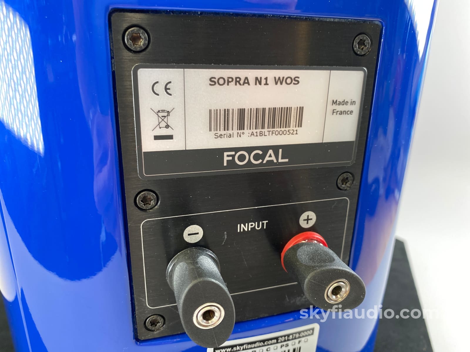 Focal Sopra No. 1 Speakers - Audi Blue Finish Perfect And Like New With Boxes Paperwork