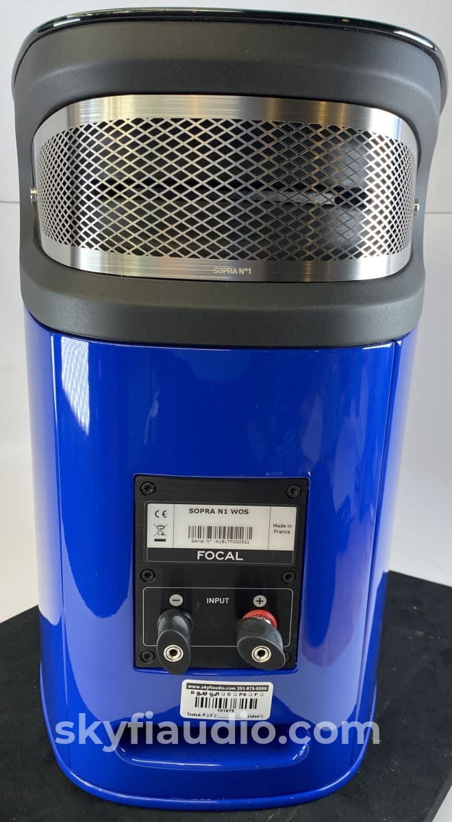 Focal Sopra No. 1 Speakers - Audi Blue Finish Perfect And Like New With Boxes Paperwork
