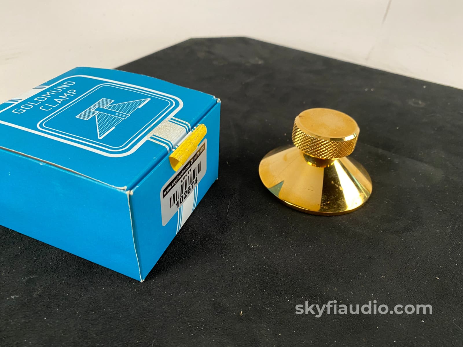 Goldmund Reference Record Clamp - Gold Finish With Original Box Accessory