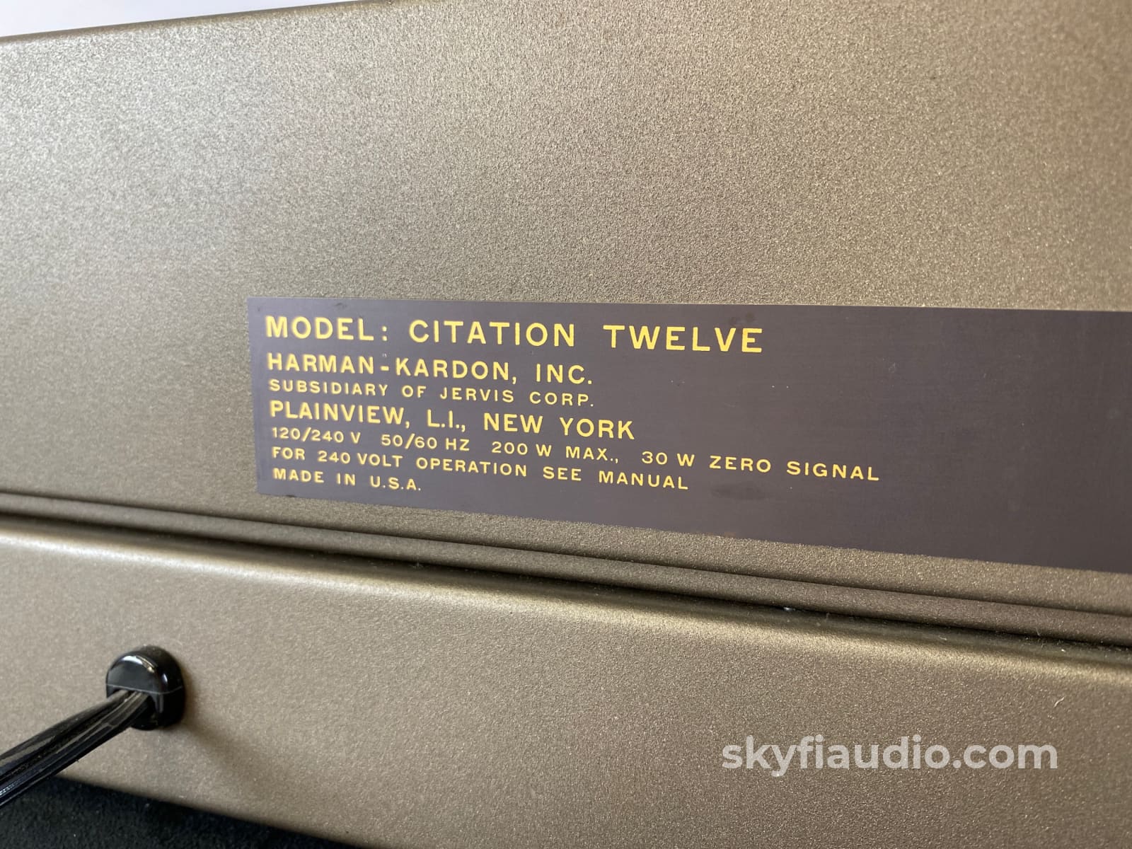 Harman Kardon Citation Twelve - Vintage Amplifier With Original Manual