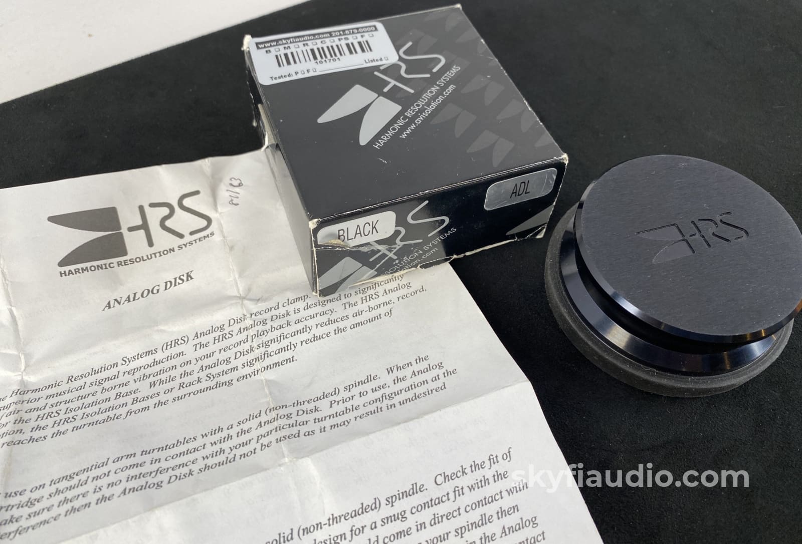 Hrs (Harmonic Resolution Systems) Adl - Analog Disk Light Record Weight Accessory