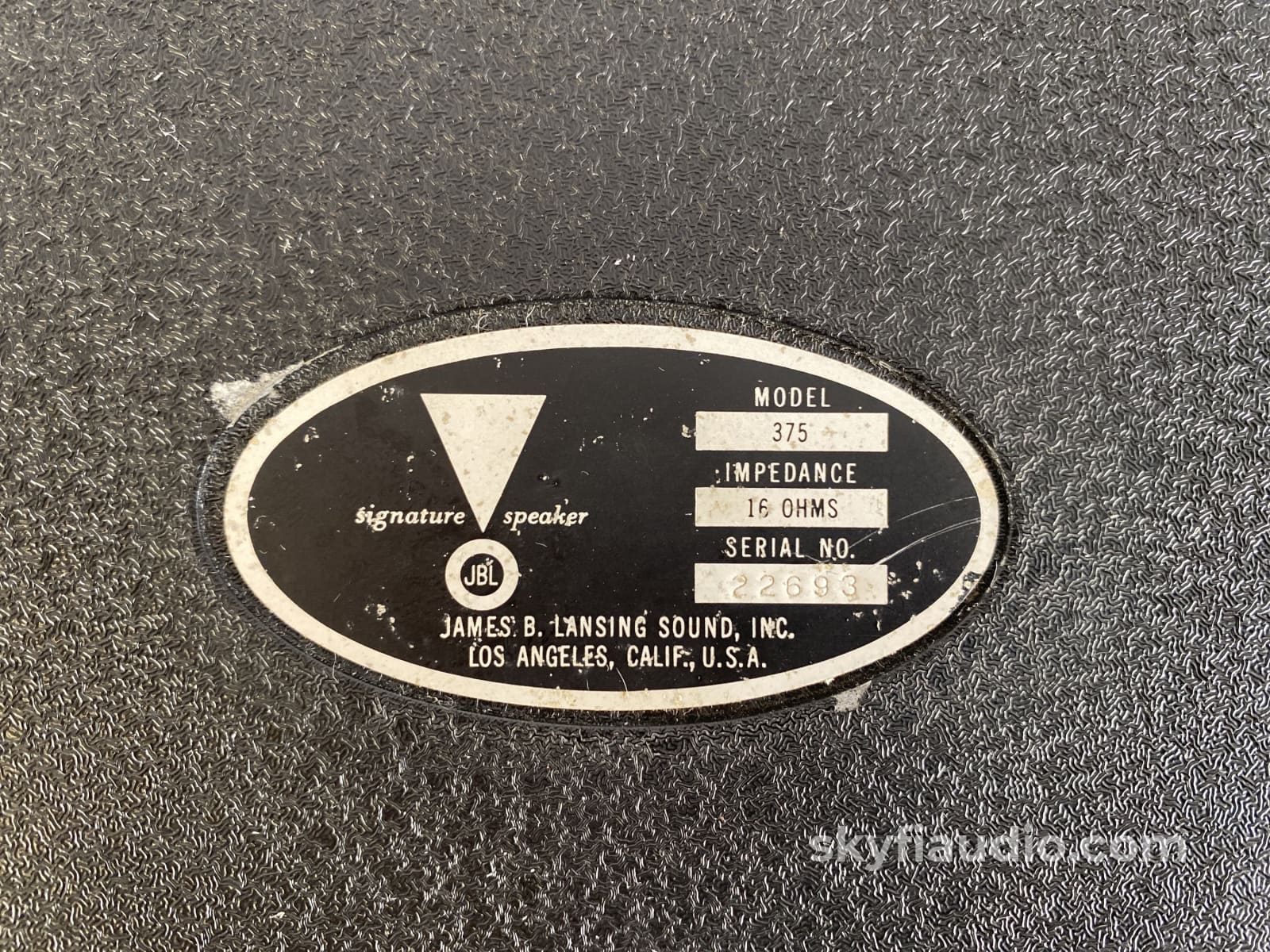 Jbl James B. Lansing 375 Horn Compression Drivers Super Rare Speakers