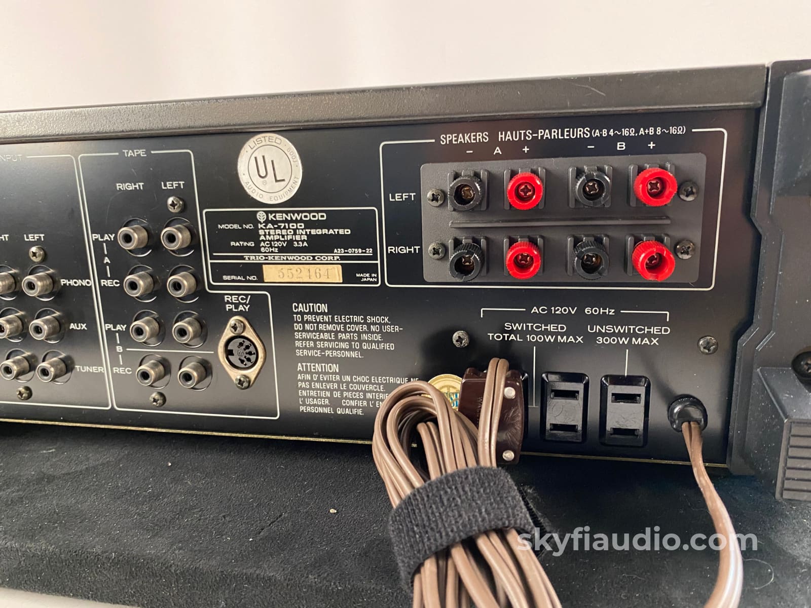 Kenwood Ka-7100 Vintage Dc Stereo Integrated Amplifier W/Rack Handles - Serviced