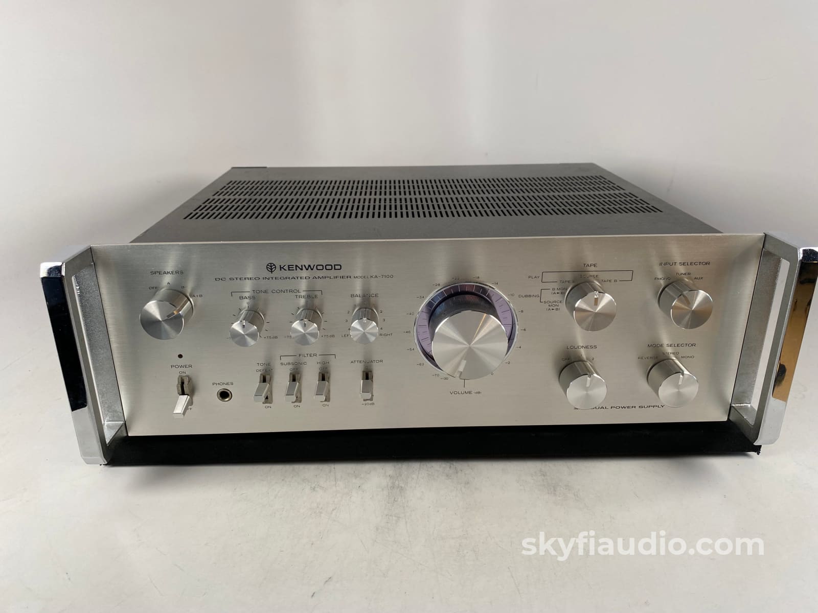Kenwood Ka-7100 Vintage Dc Stereo Integrated Amplifier W/Rack Handles - Serviced