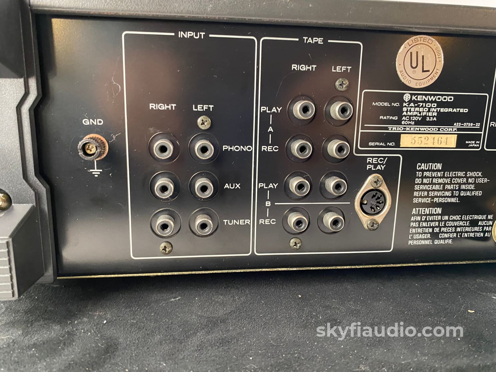 Kenwood Ka-7100 Vintage Dc Stereo Integrated Amplifier W/Rack Handles - Serviced