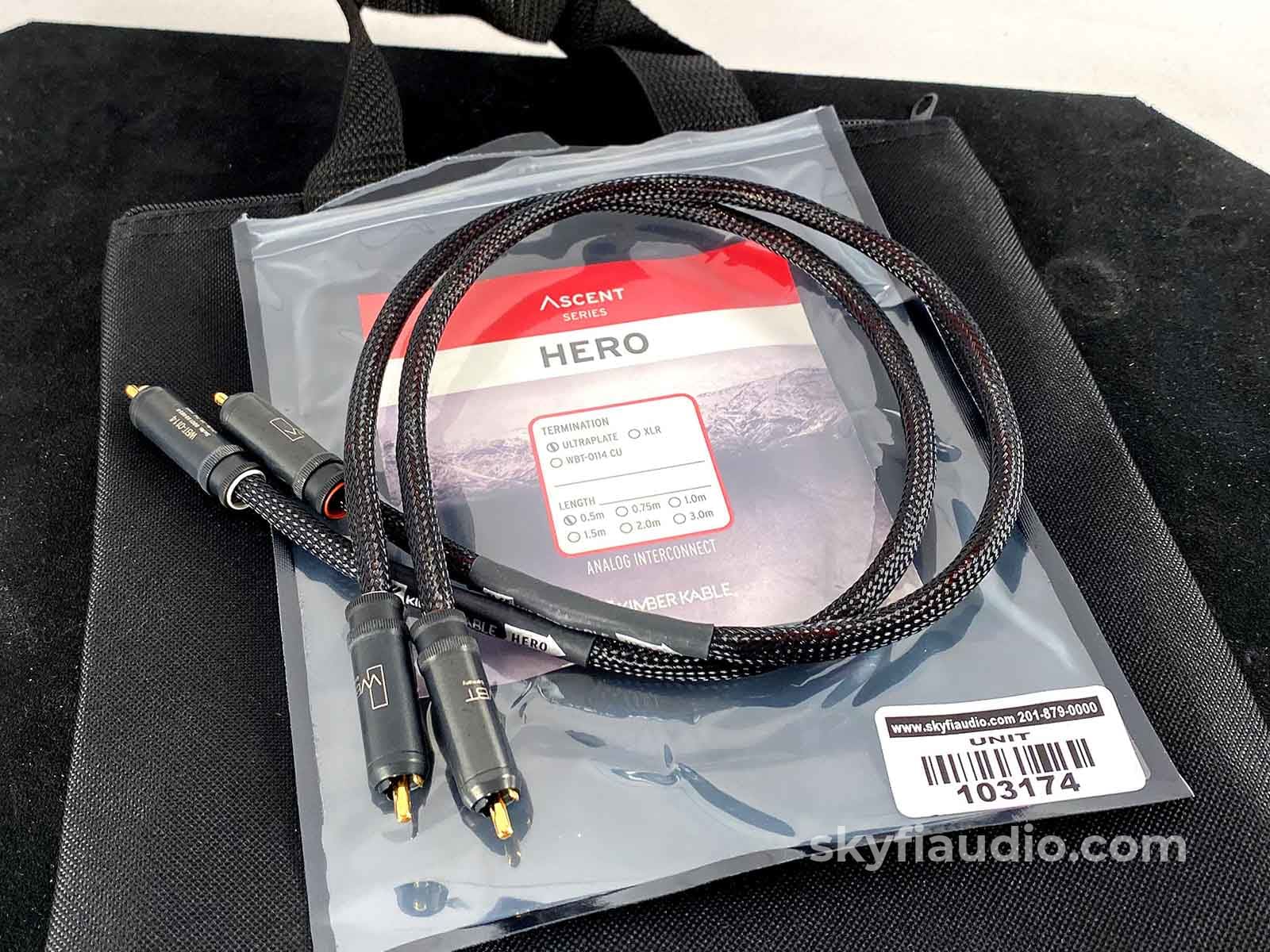 Kimber Kable - Hero RCA Cables With WBT Connectors - 0.5M, New