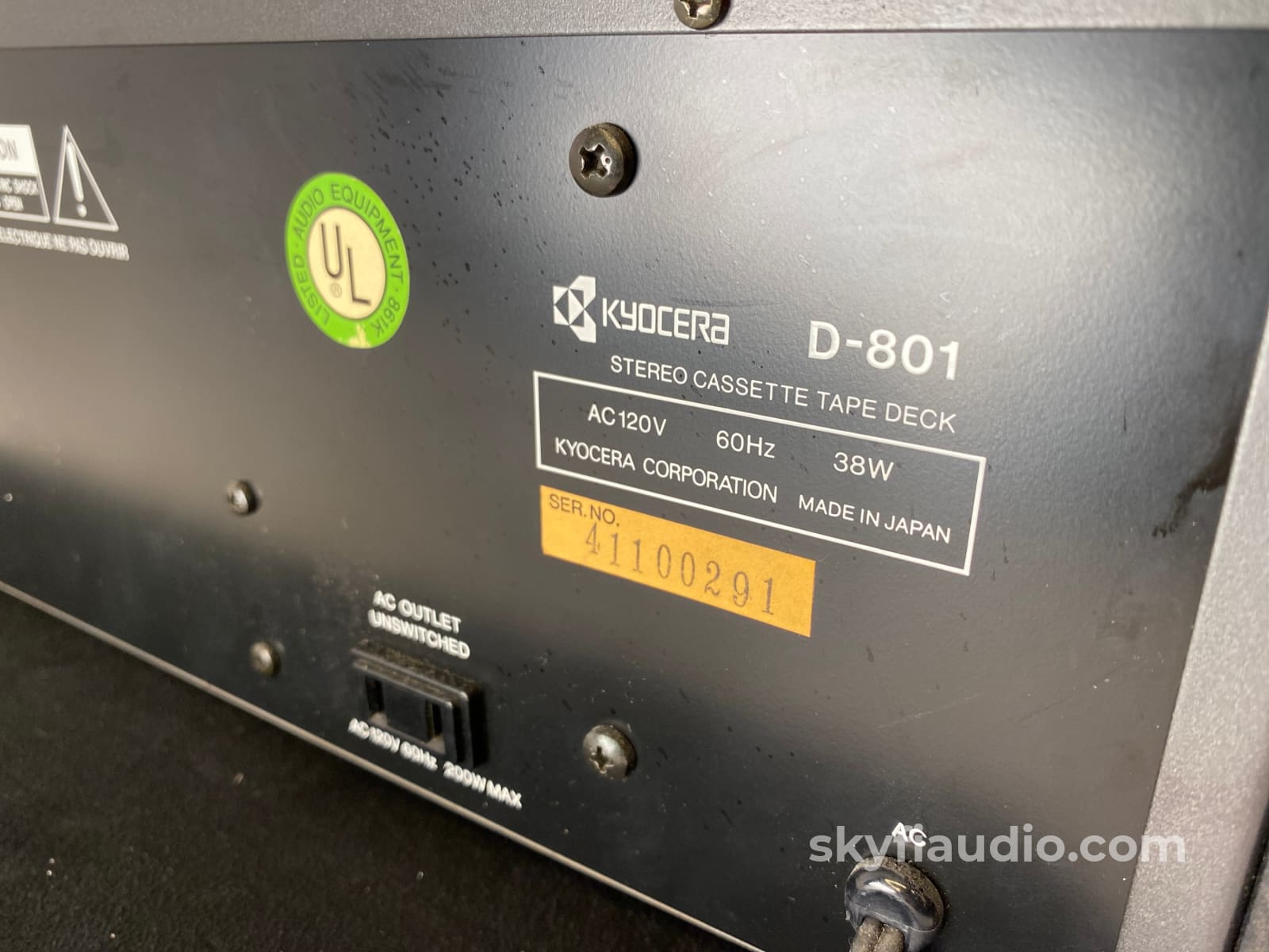 Kyocera D-801 Vintage Cassette Deck Tape