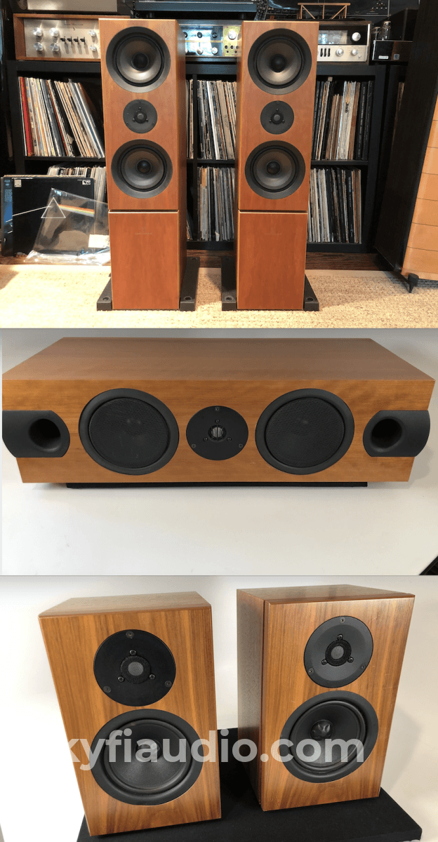 Linn 5 Speaker Surround System - Keilidh, Tukan, and AV5120 in Cherry