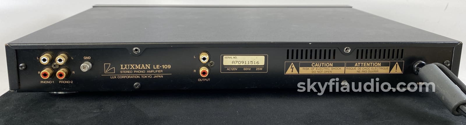 Luxman Le-109 Phono Preamplifier - Super Flexible Capable And Rare