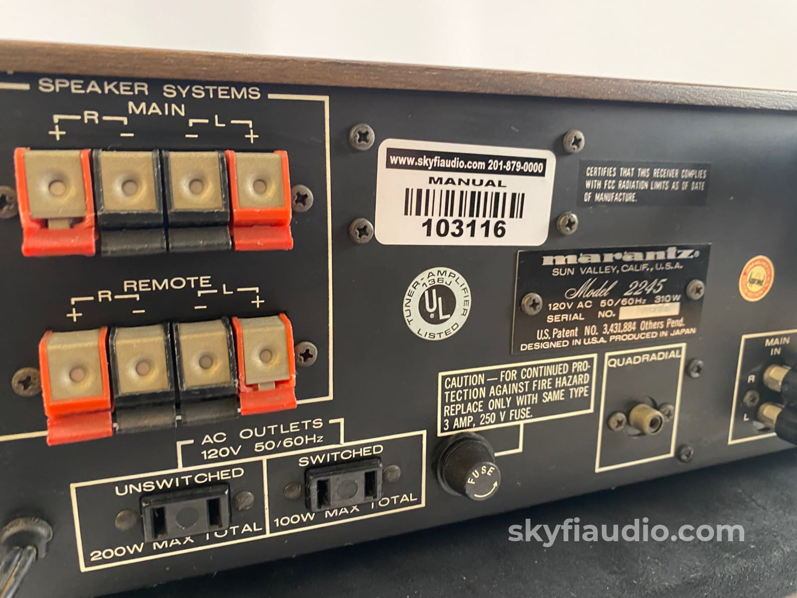 Marantz 2245 Stereophonic Receiver Vintage Beauty Light Service - Survivor Integrated Amplifier