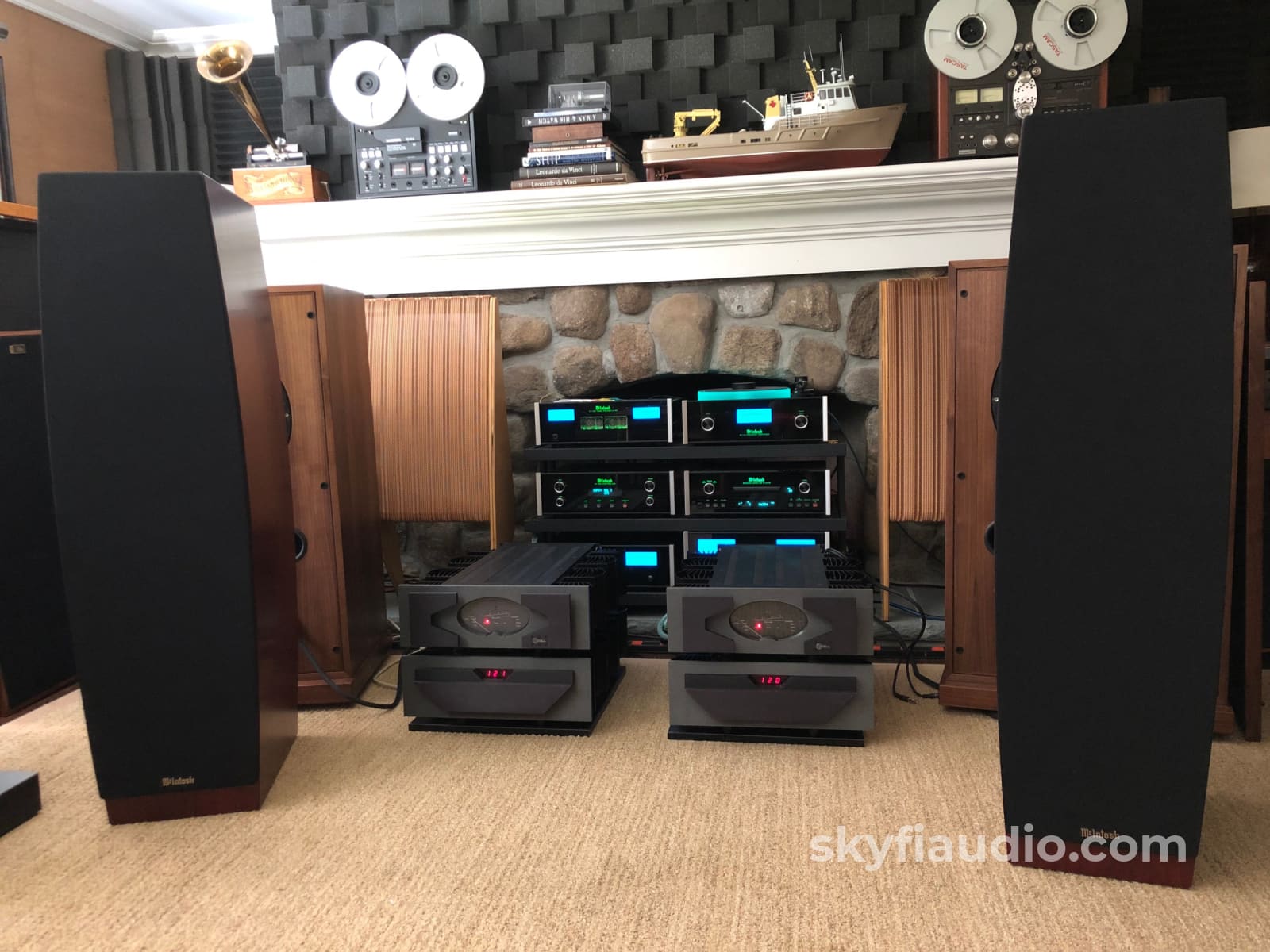 Mcintosh Ls360 Speakers In A Beautiful Red Cherry Finish