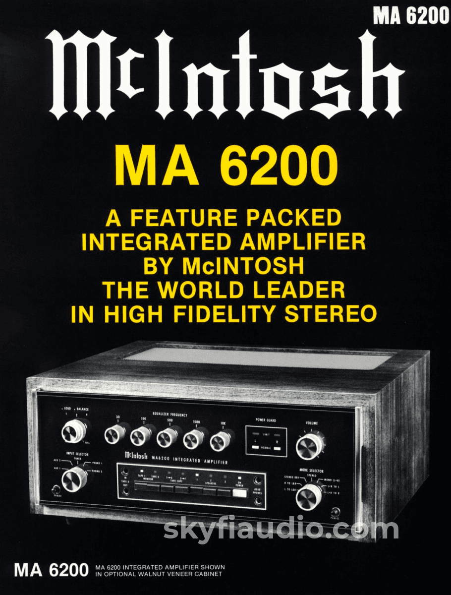 Mcintosh Ma6200 Vintage Integrated Amplifier
