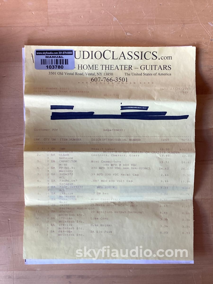 Mcintosh Mc225 Vintage Tube Amplifier - Fully Restored