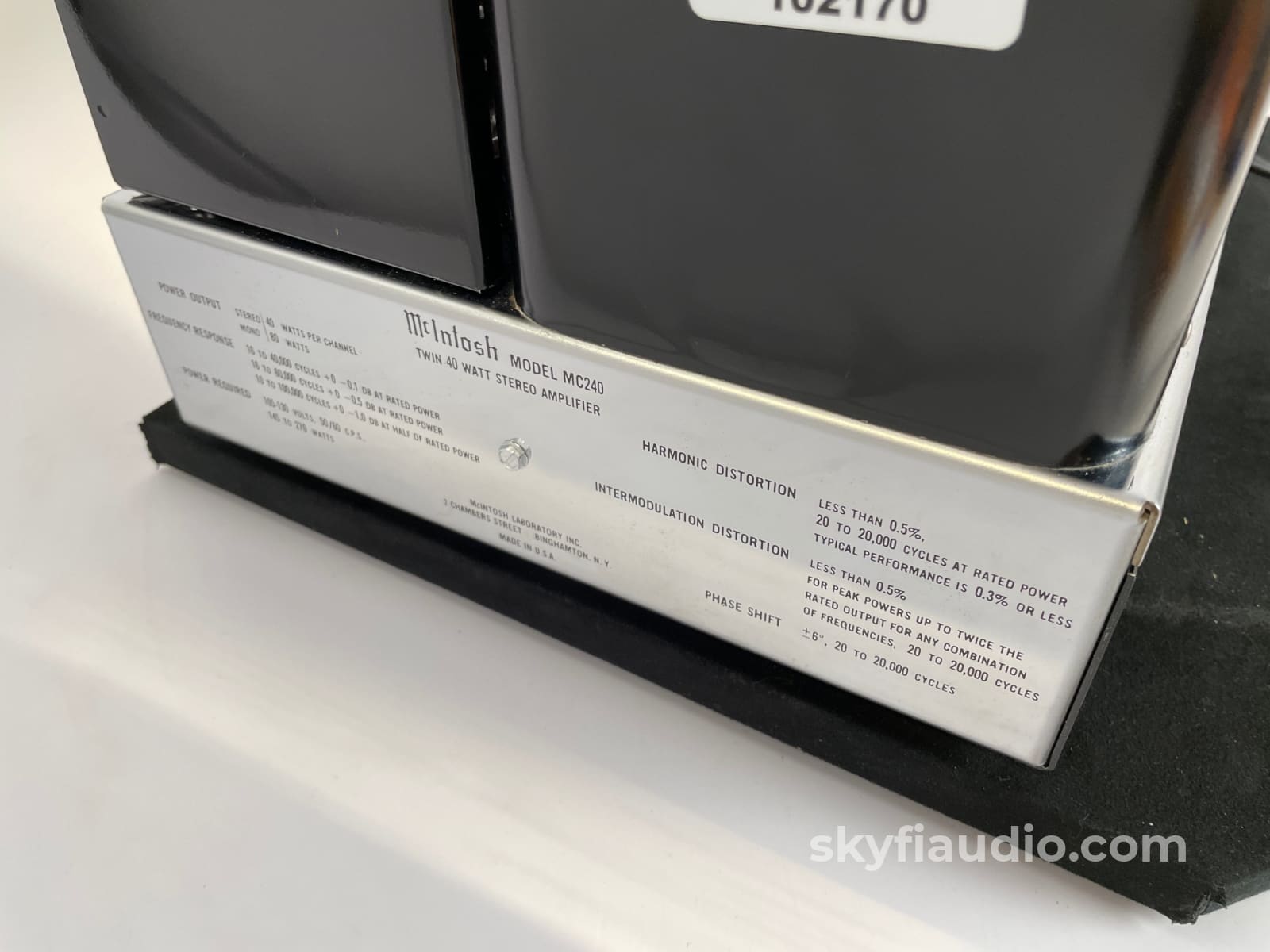 Mcintosh Mc240 Vintage Tube Amplifier With Telefunken Tubes