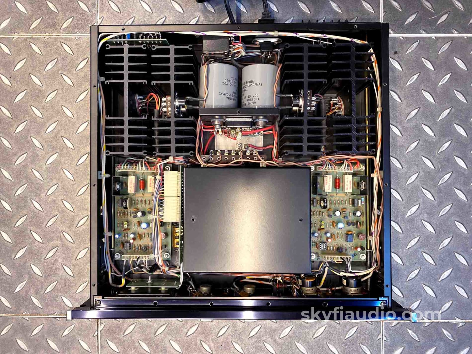 Mcintosh Mc502 Vintage Solid State Amplifier With Wood Cabinet