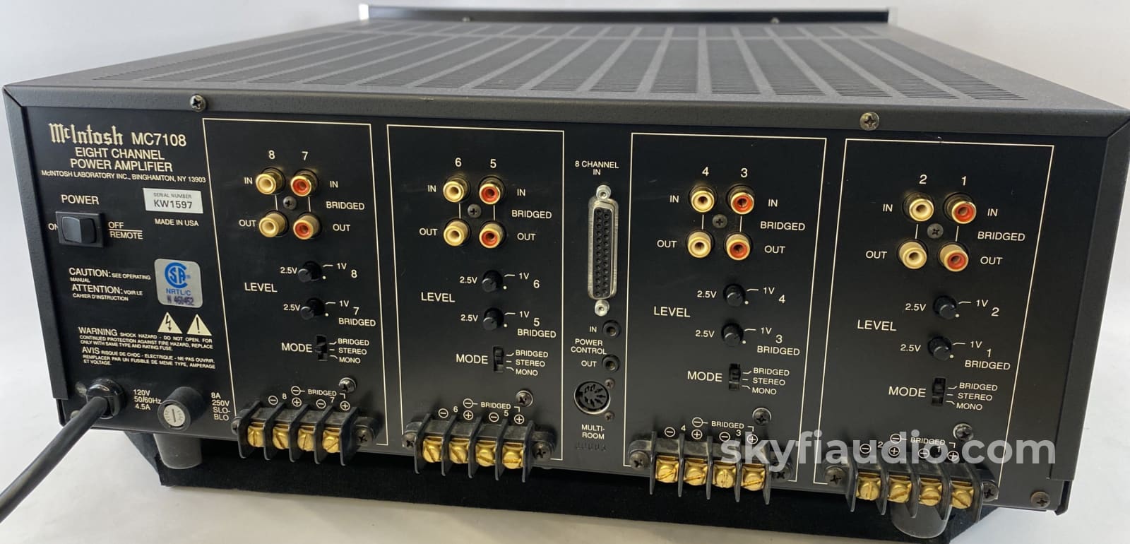 Mcintosh Mc7108 - 8 Channel Amplifier Configurable And Near Mint