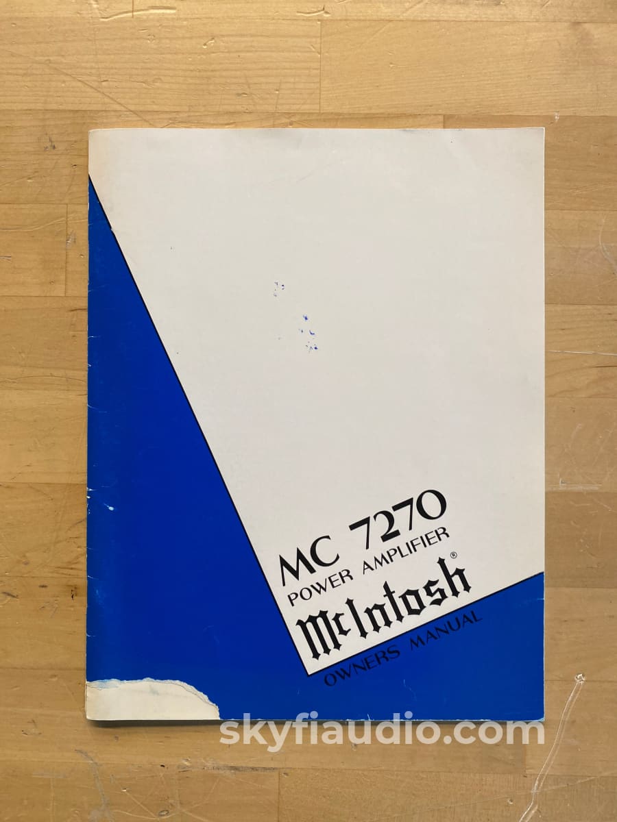 Mcintosh Mc7270 Amplifier With 270W X 2 - One Of Our Favorites!