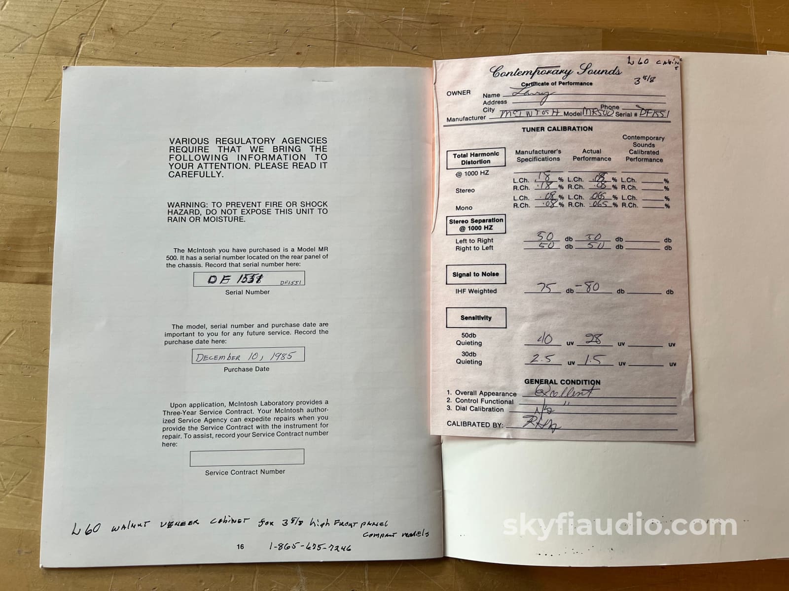 Mcintosh Mr500 Vintage Fm Tuner - Serviced