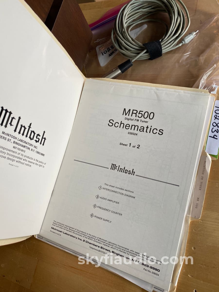 Mcintosh Mr500 Vintage Fm Tuner W/Wood Cabinet & Scan Remote - Survivor Condition