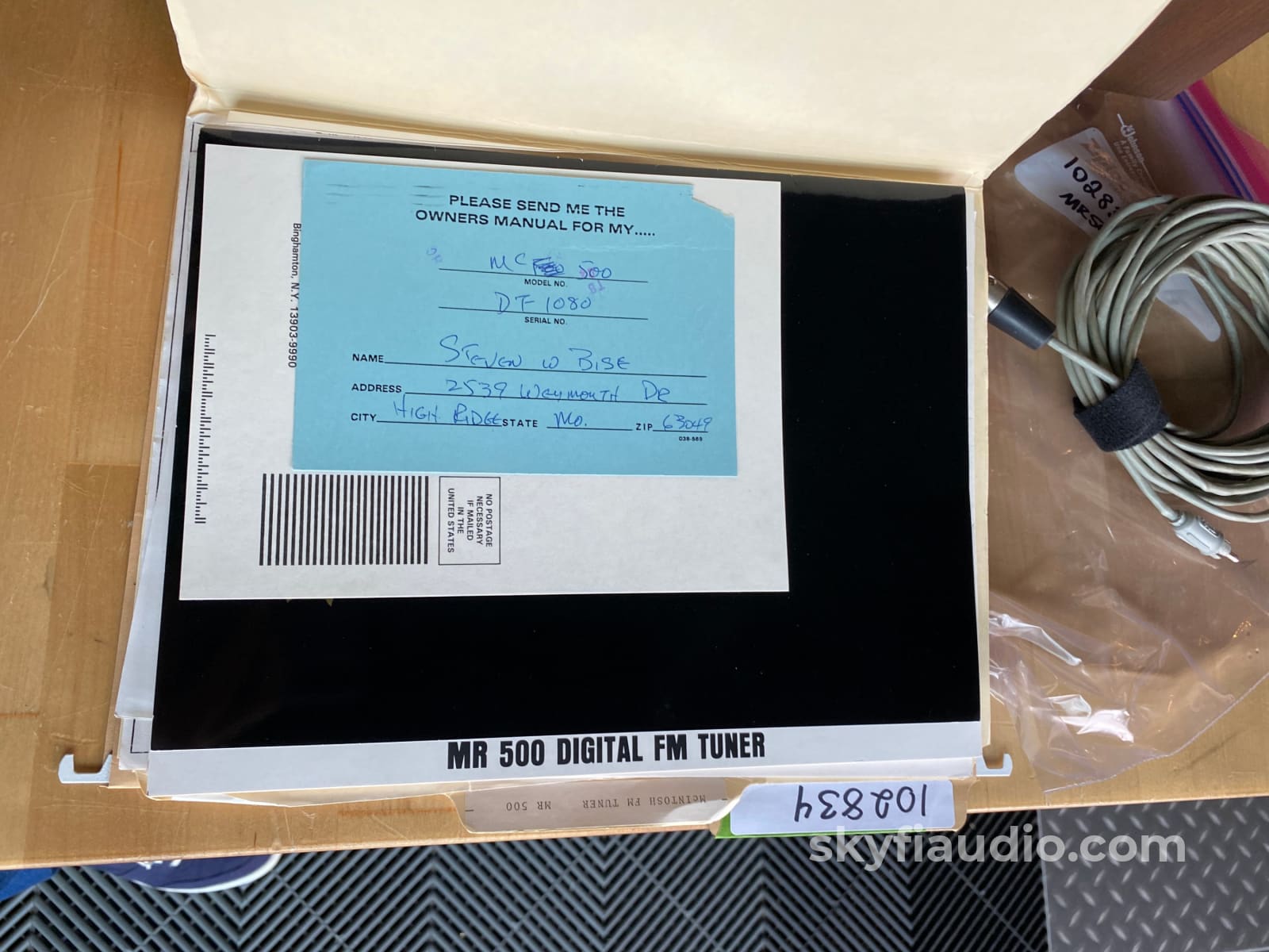 Mcintosh Mr500 Vintage Fm Tuner W/Wood Cabinet & Scan Remote - Survivor Condition