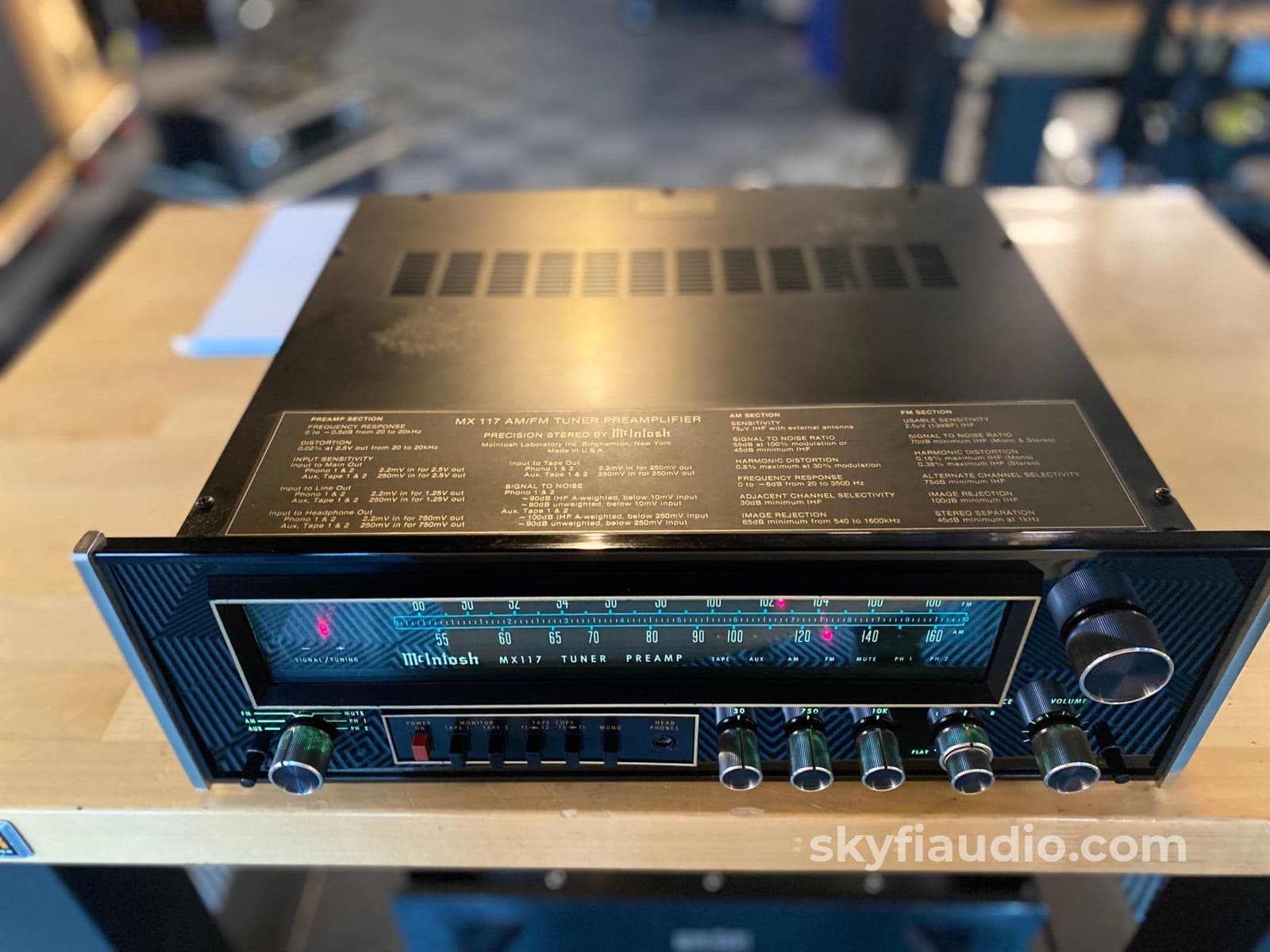 Mcintosh Mx117 Stereo Tuner Preamp - Serviced And Gorgeous W/Original Box! Preamplifier