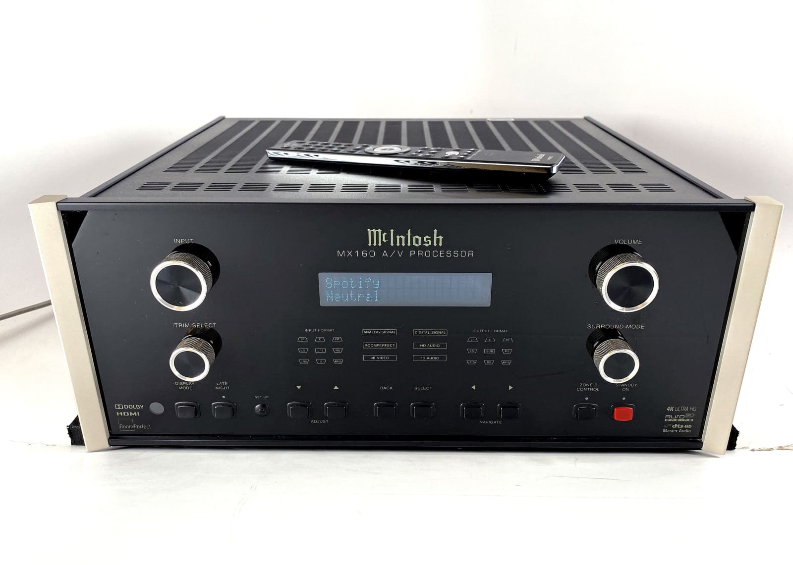 Mcintosh Mx160 Home Theater Processor 4K Ultra Hd Upscaling Dolby Atmos Dts:x Auro-3D Preamplifier