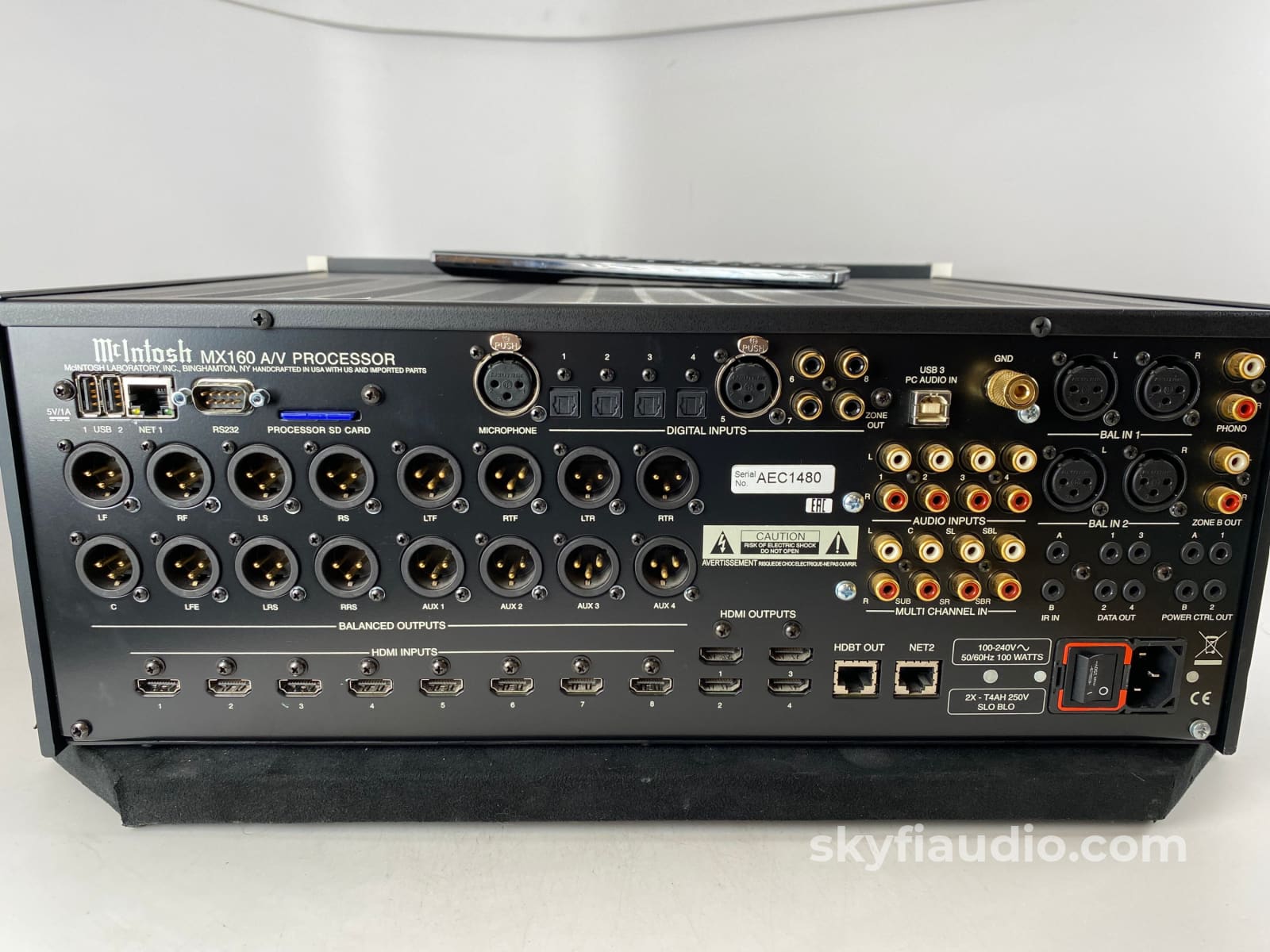 Mcintosh Mx160 Home Theater Processor 4K Ultra Hd Upscaling Dolby Atmos Dts:x Auro-3D Preamplifier