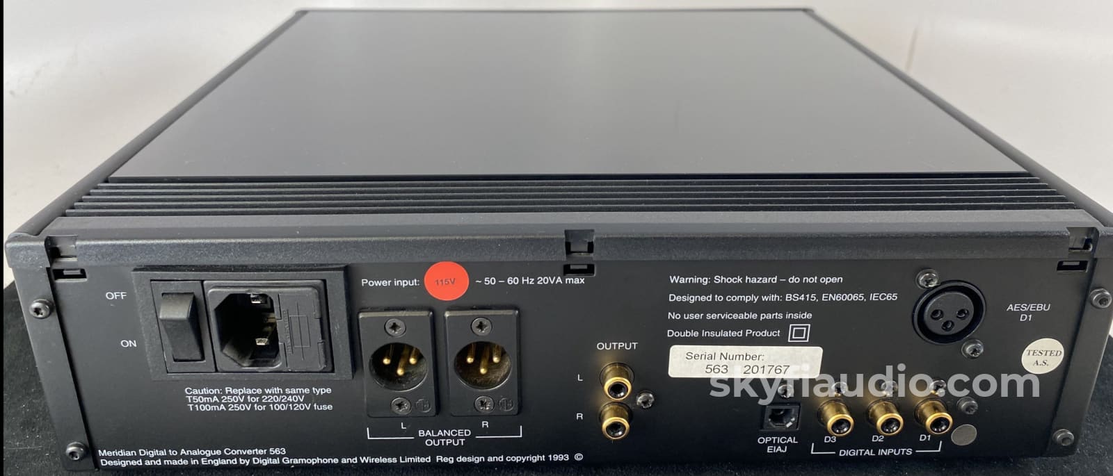 Meridian 563 Digital To Audio Converter Vintage Gold! Cd +