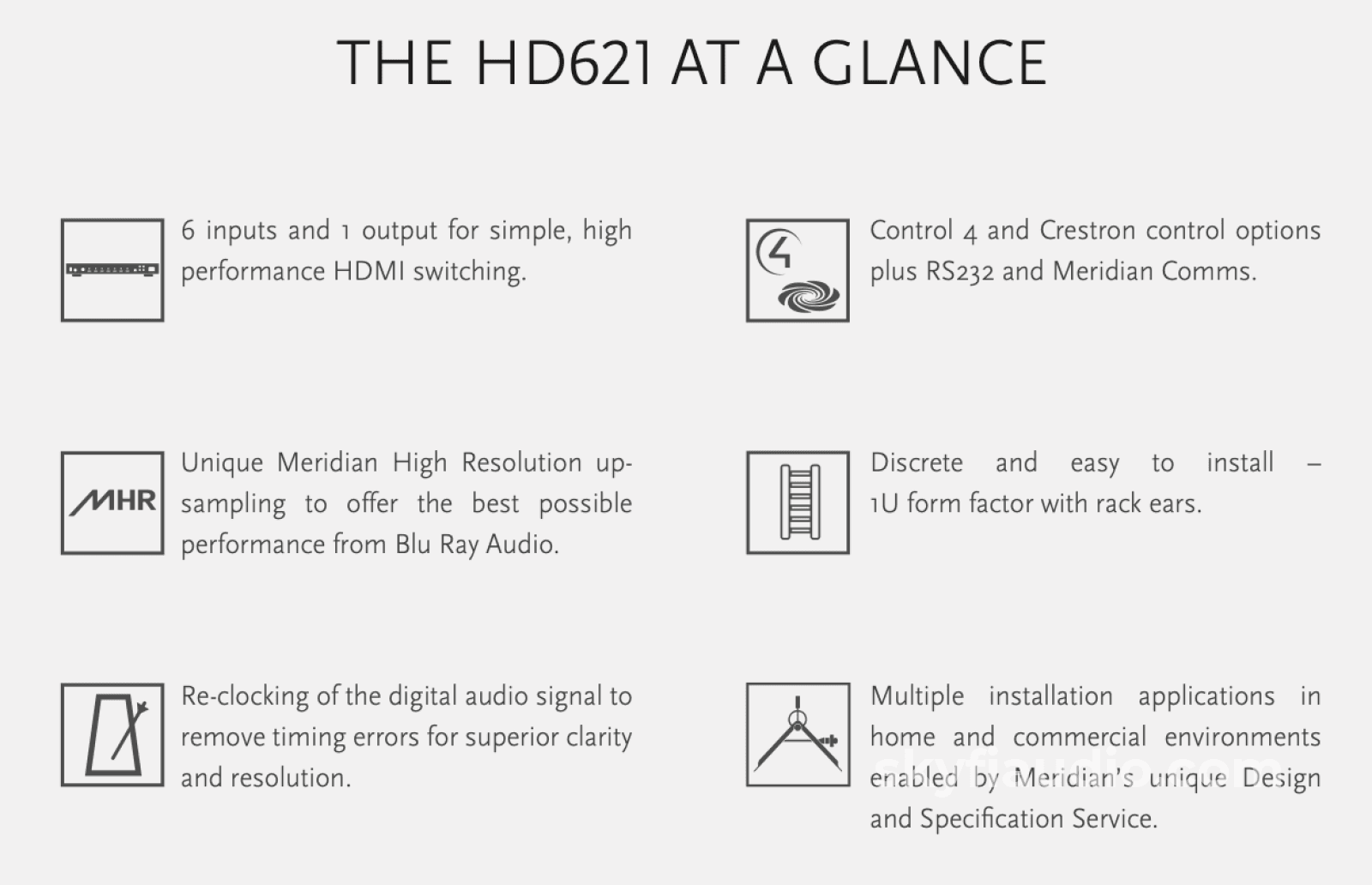Meridian Hd621 Hdmi Audio Processor Preamplifier