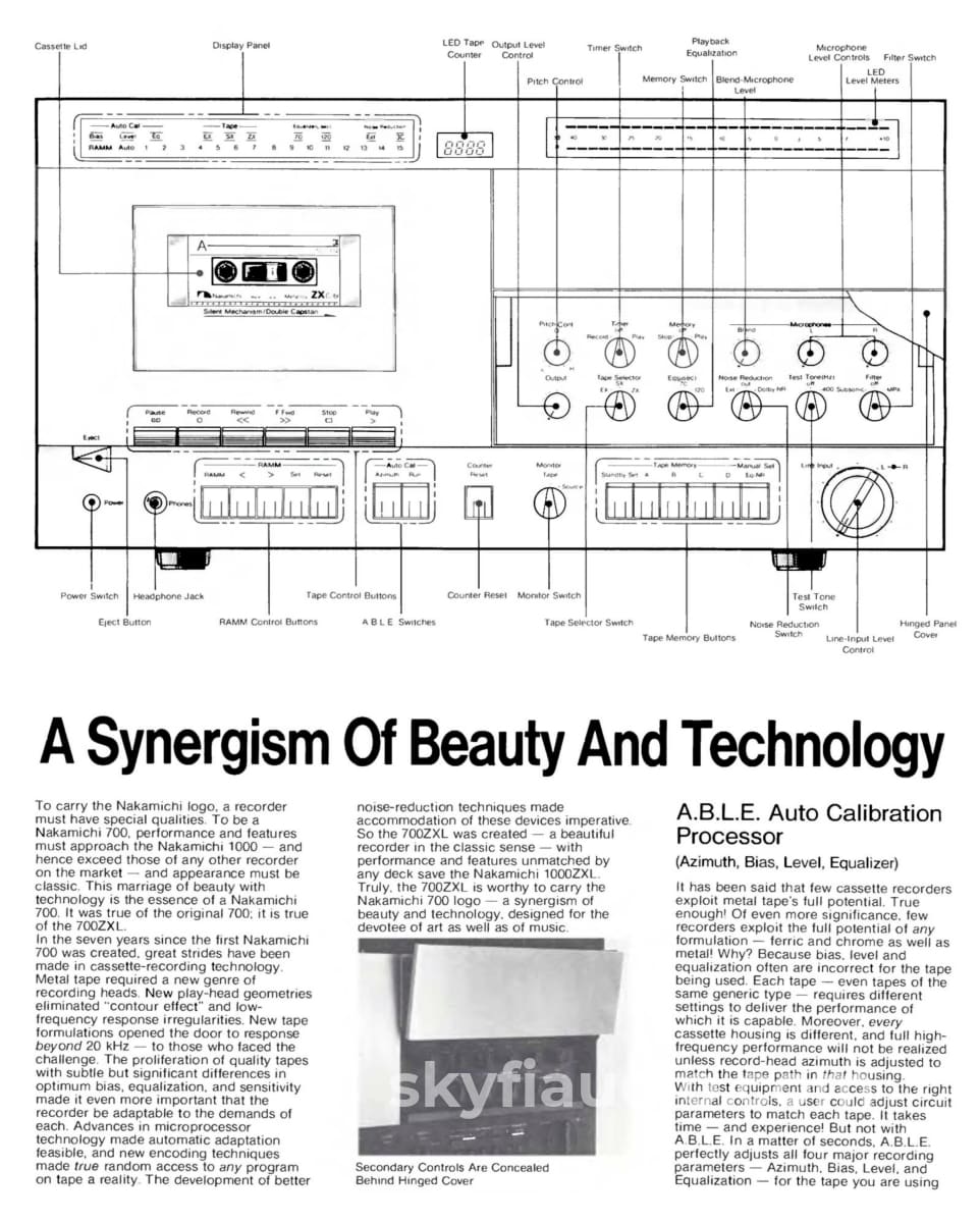 Nakamichi 700Zxl Computing Cassette Deck - Ultra Rare 3 Head Restored Collector Set! Tape