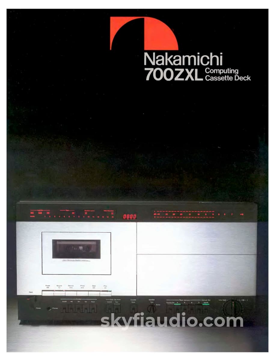 Nakamichi 700Zxl Computing Cassette Deck - Ultra Rare 3 Head Restored Collector Set! Tape
