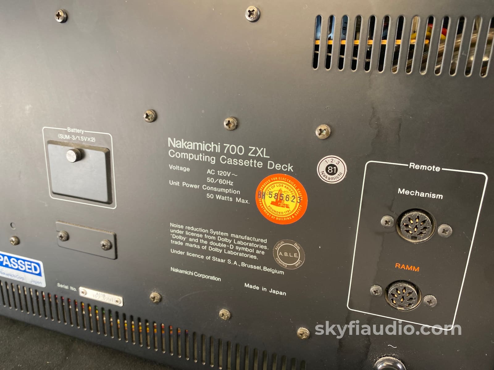 Nakamichi 700Zxl Computing Cassette Deck - Ultra Rare 3 Head Restored Collector Set! Tape