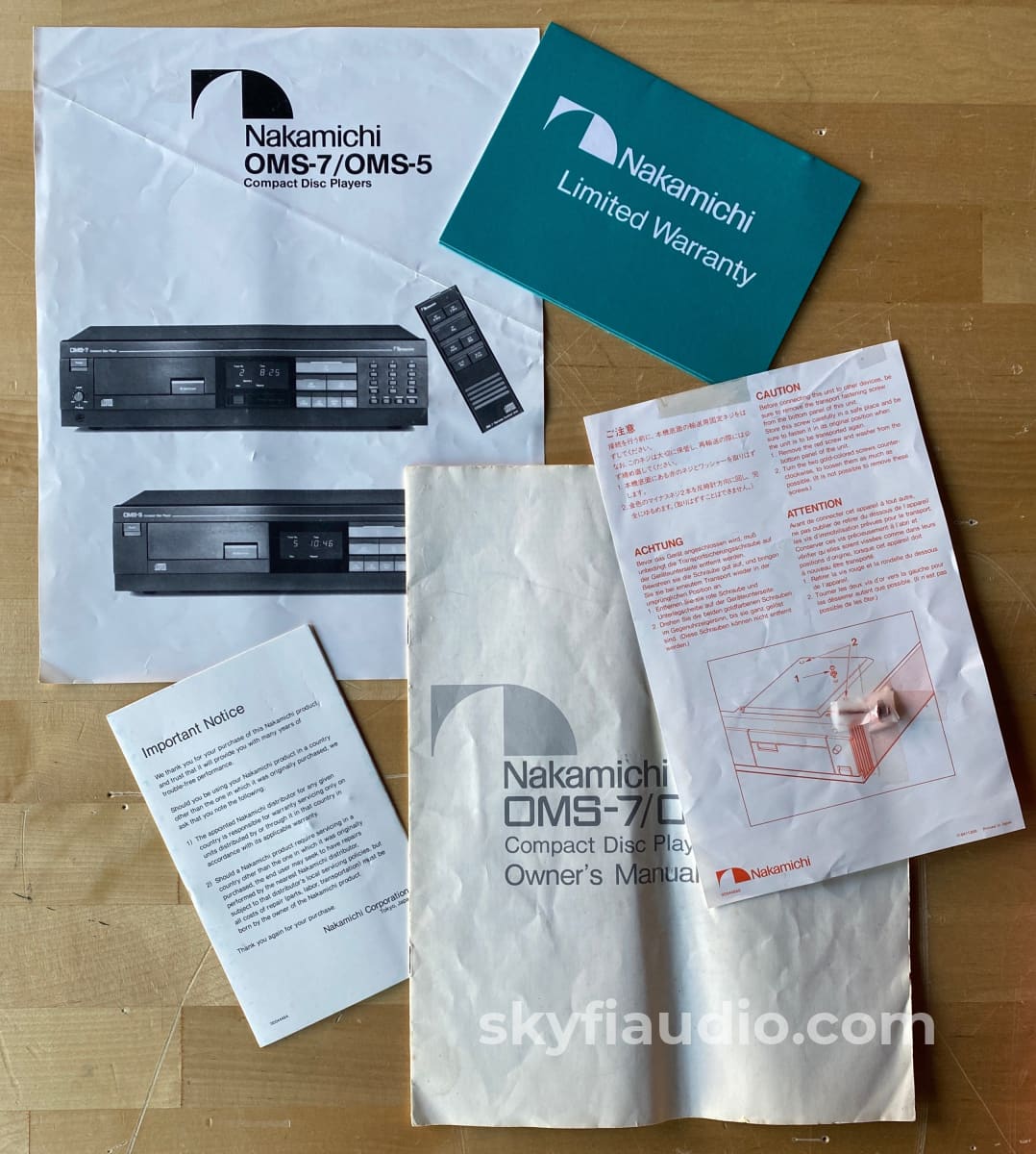 Nakamichi Oms-7 Vintage Cd Player With Remote - Dual Phillips Dacs + Digital