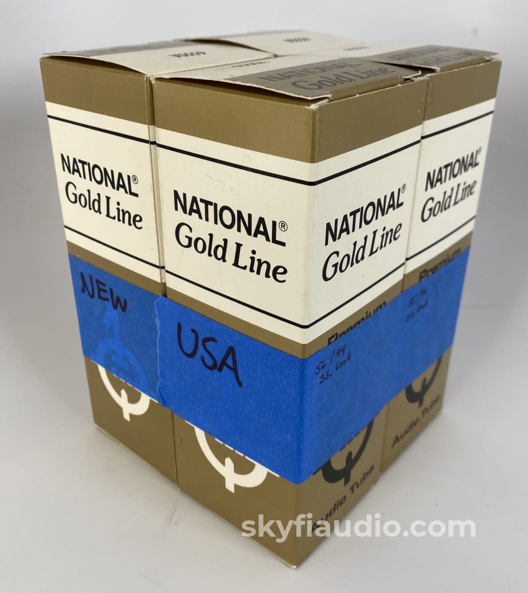 National (Ge) 6550 Gold Line Tubes (Matched Quad) New Old Stock (Nos) Accessory