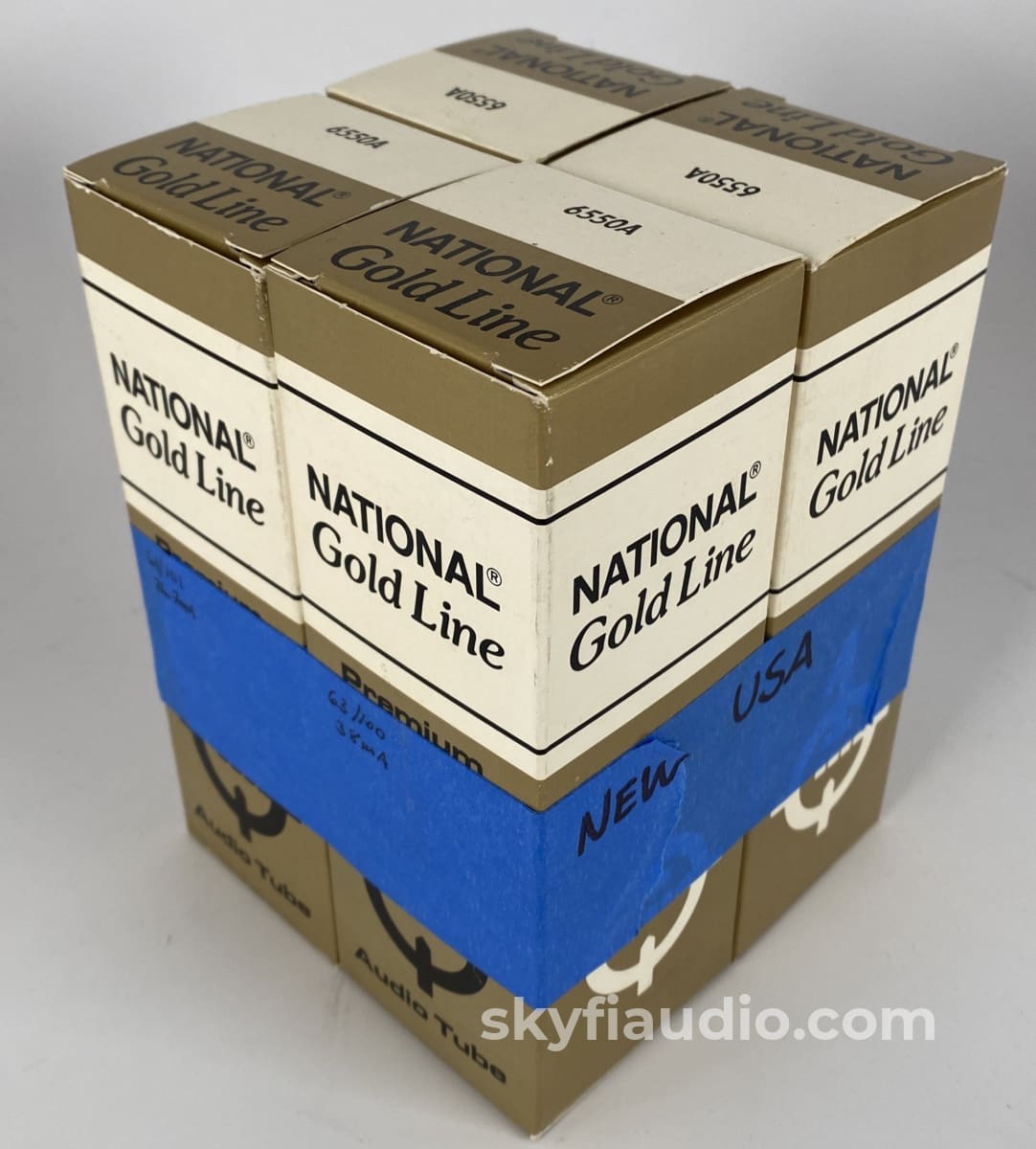 National (Ge) 6550 Gold Line Tubes (Matched Quad) New Old Stock (Nos) Accessory