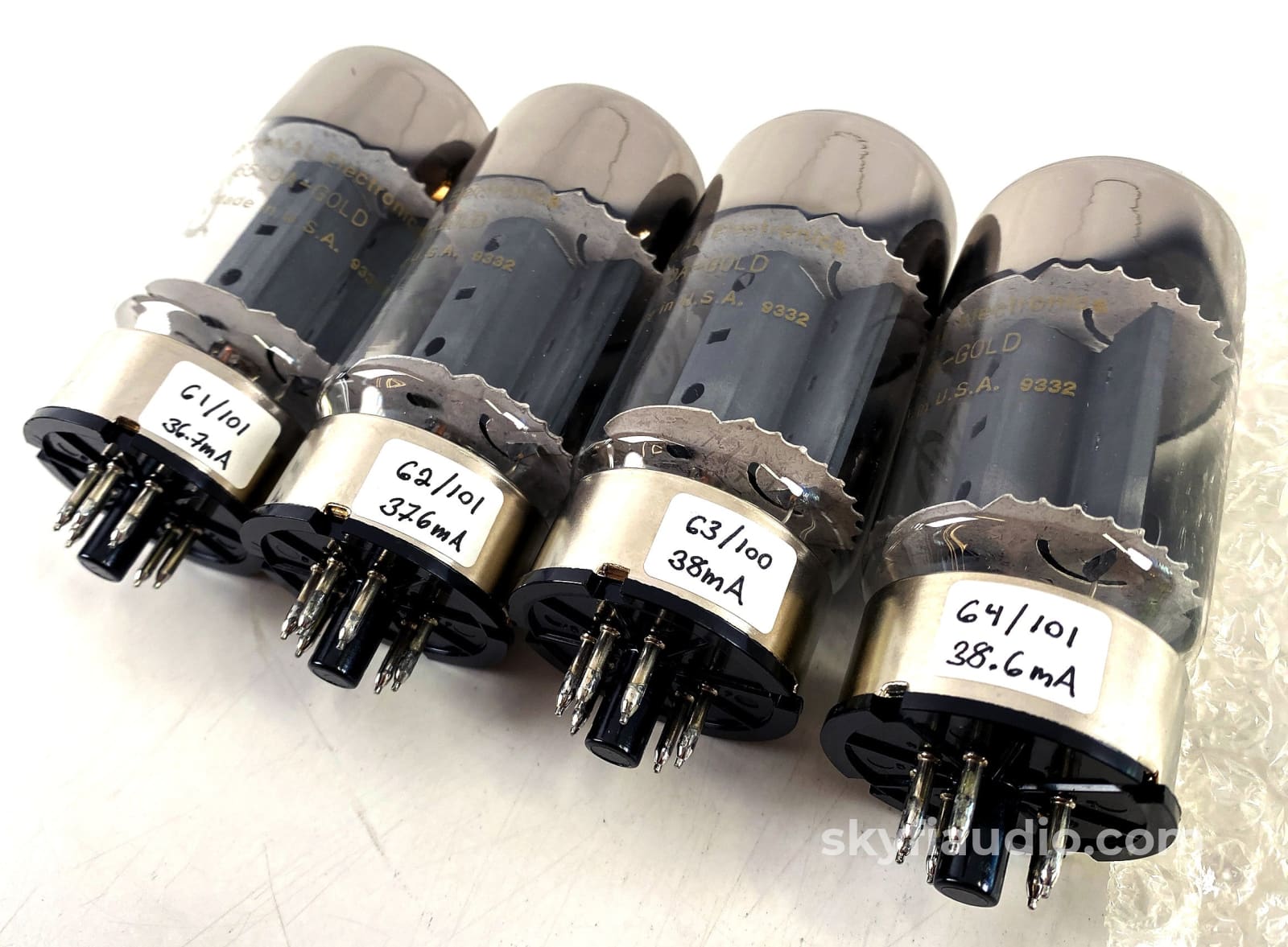 National (Ge) 6550 Gold Line Tubes (Matched Quad) New Old Stock (Nos) Accessory