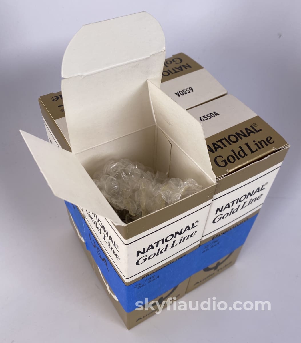 National (Ge) 6550 Gold Line Tubes (Matched Quad) New Old Stock (Nos) Accessory